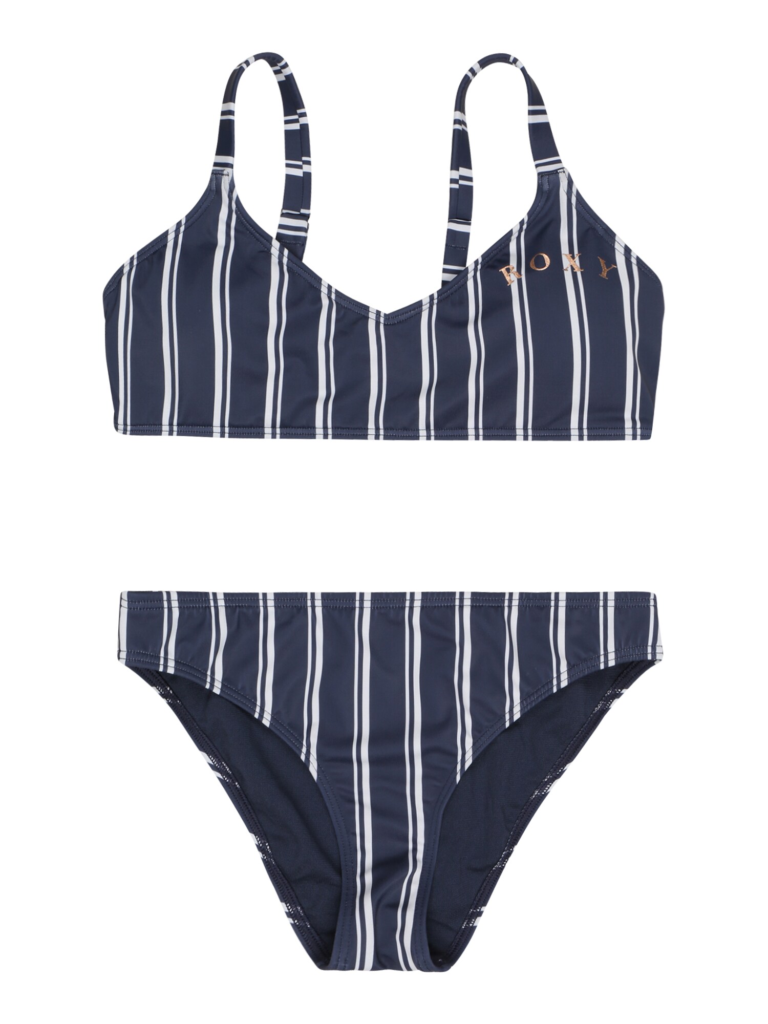 ROXY Bikini 'JUST GOOD VIBES'  tengerészkék / fehér / bronz