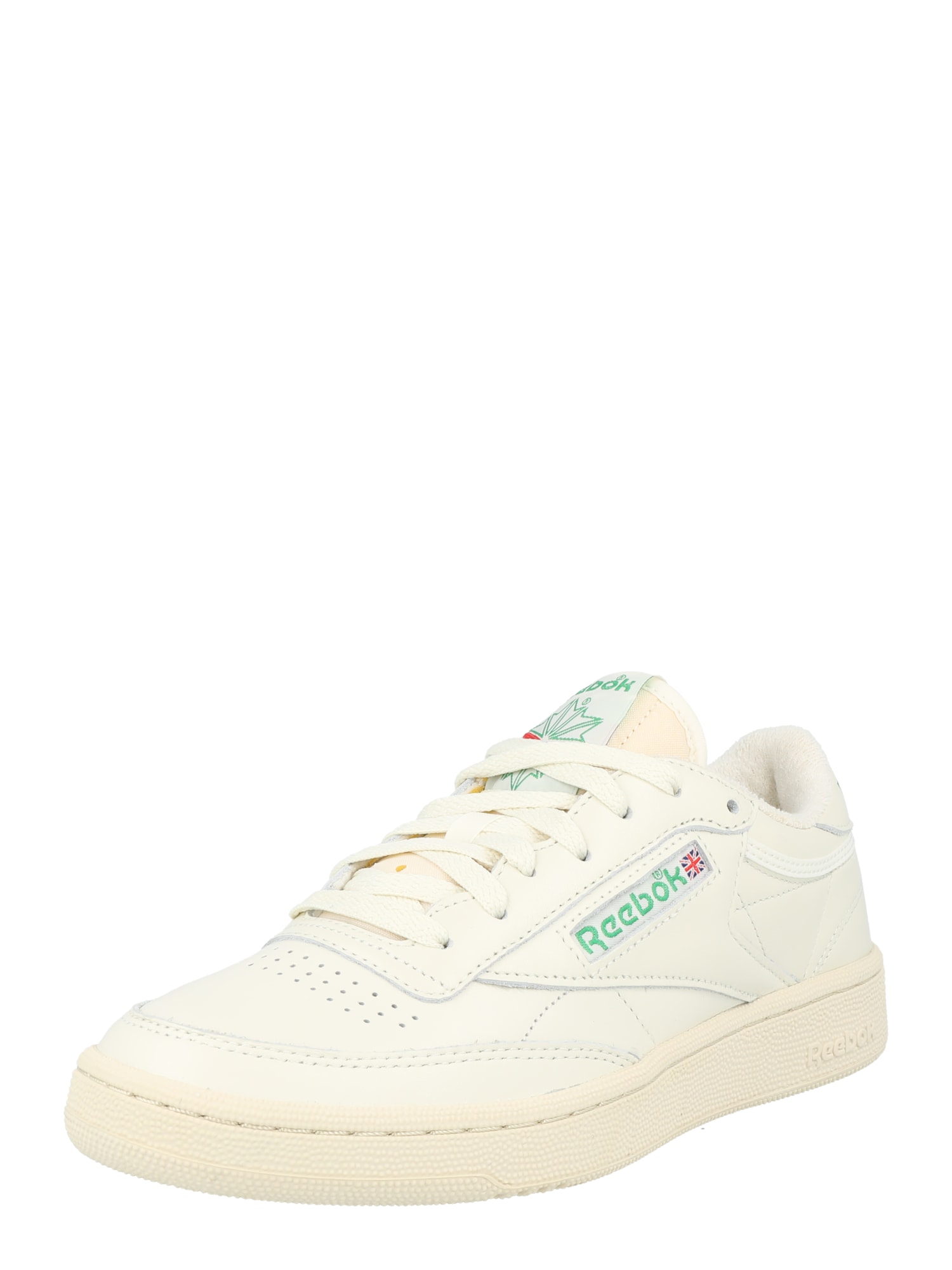 Reebok Classics Rövid szárú edzőcipők 'Club C 85'  piszkosfehér / zöld