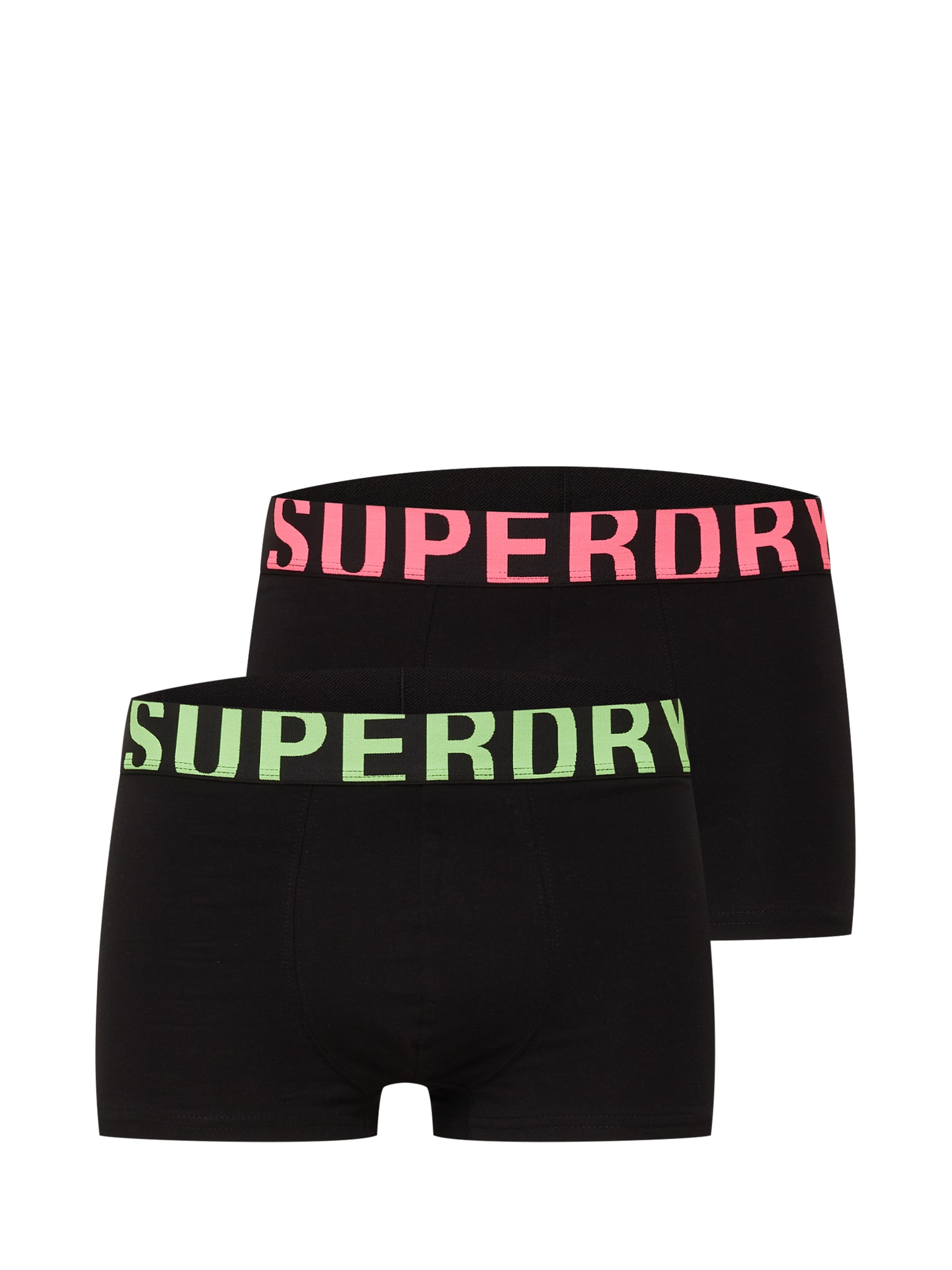 Superdry Boxeralsók  fekete / neon-rózsaszín / neonzöld