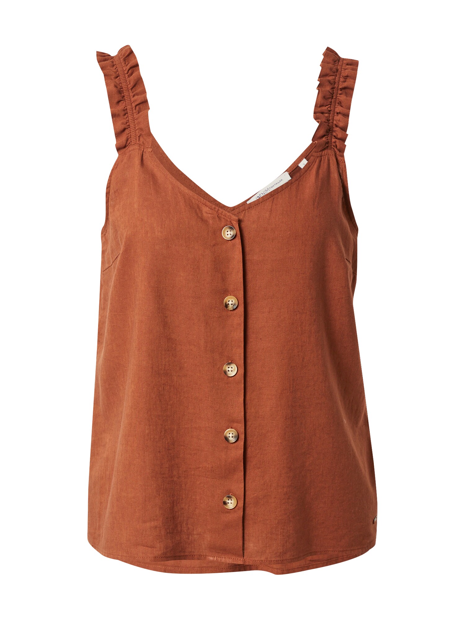 TOM TAILOR DENIM Top  zerge / világosbarna