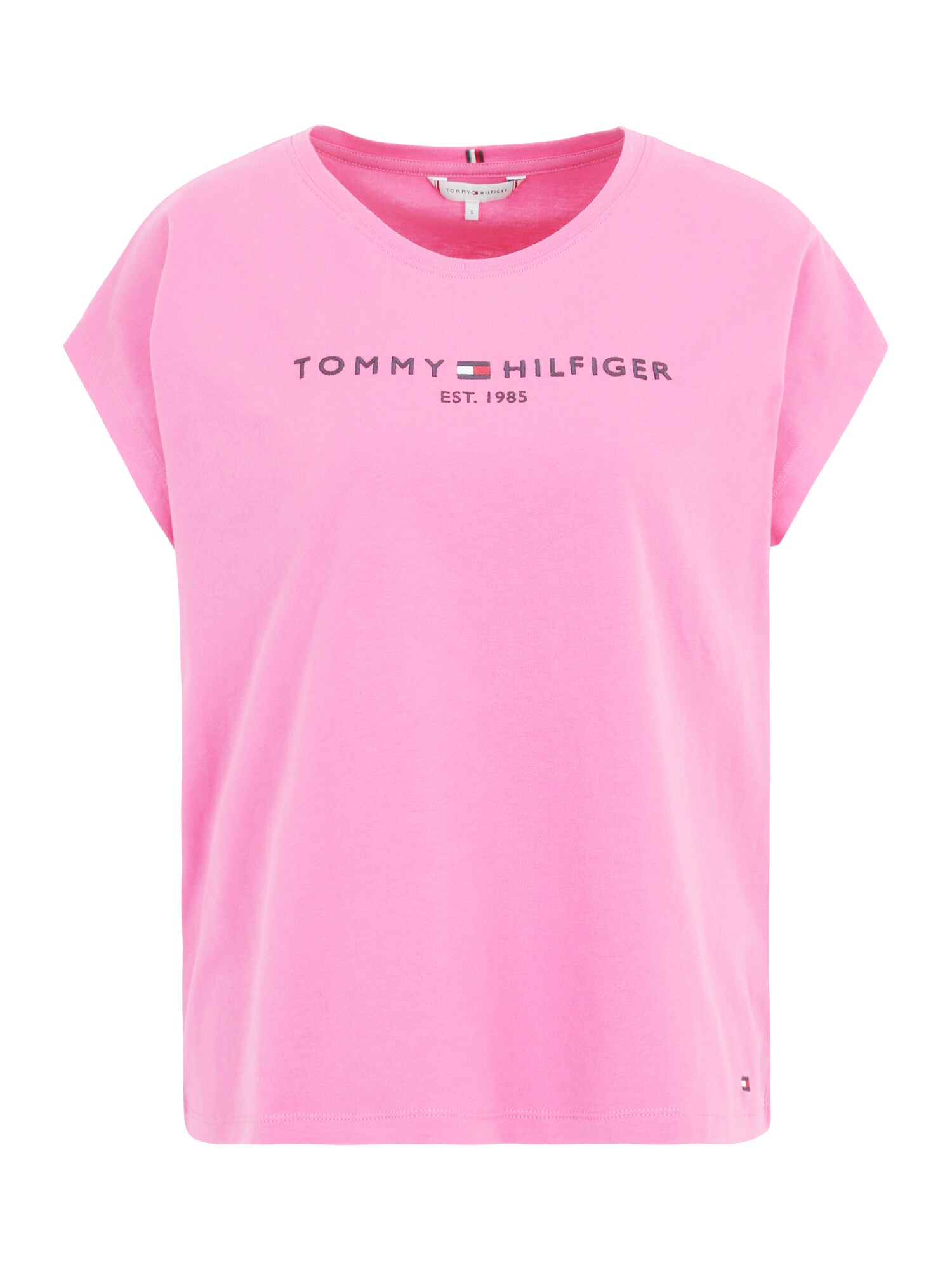 TOMMY HILFIGER Póló  rózsaszín / sötétkék / fehér / piros