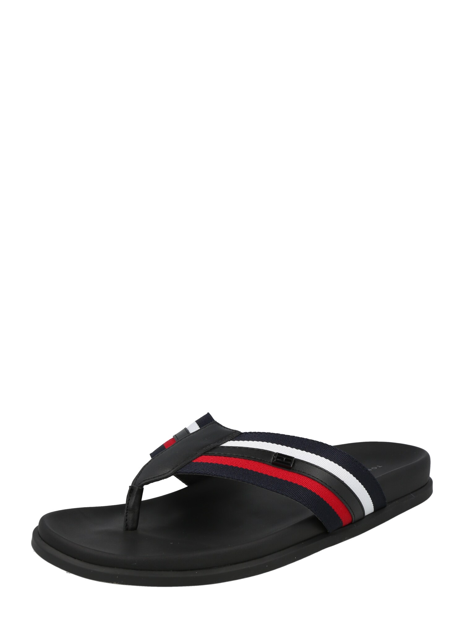 TOMMY HILFIGER Ujjelválasztó-pántos szandál  sötétkék / fehér / piros