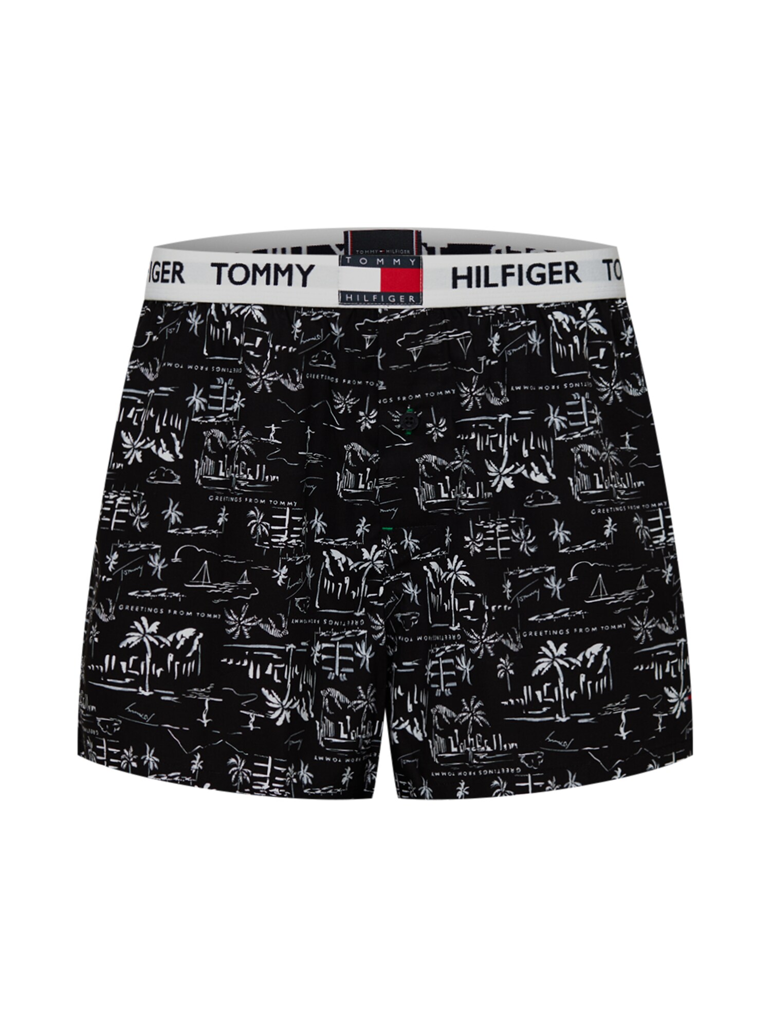 Tommy Hilfiger Underwear Boxeralsók  fekete / fehér / piros