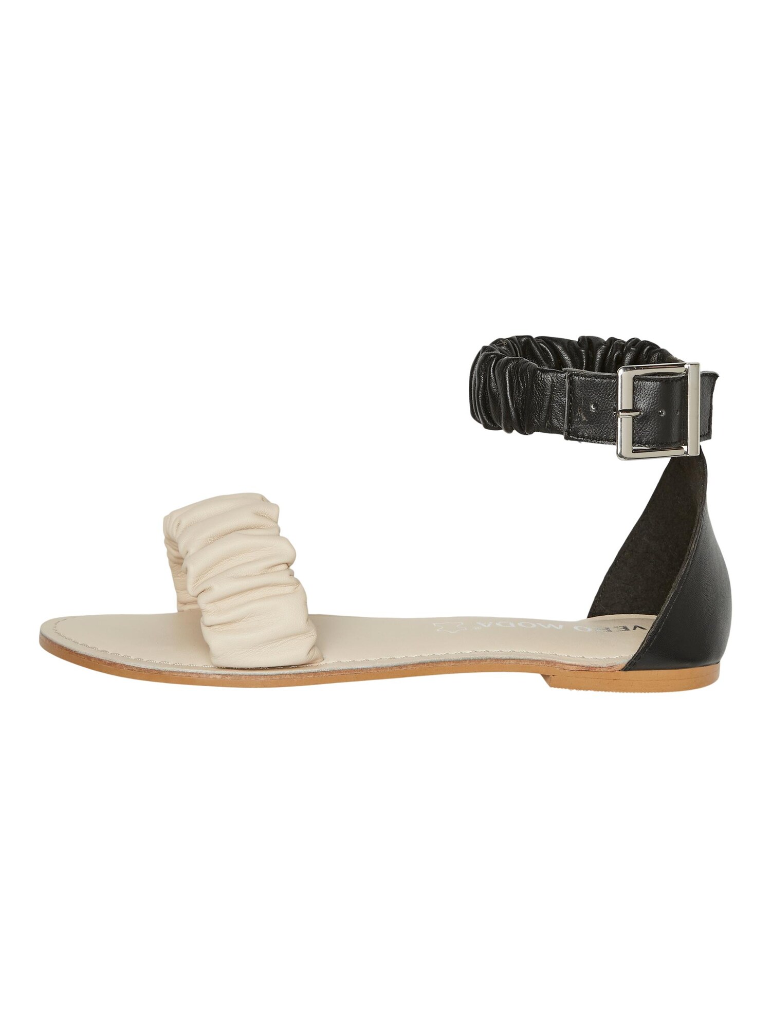 VERO MODA Pántos szandál 'Edith'  fekete / bézs