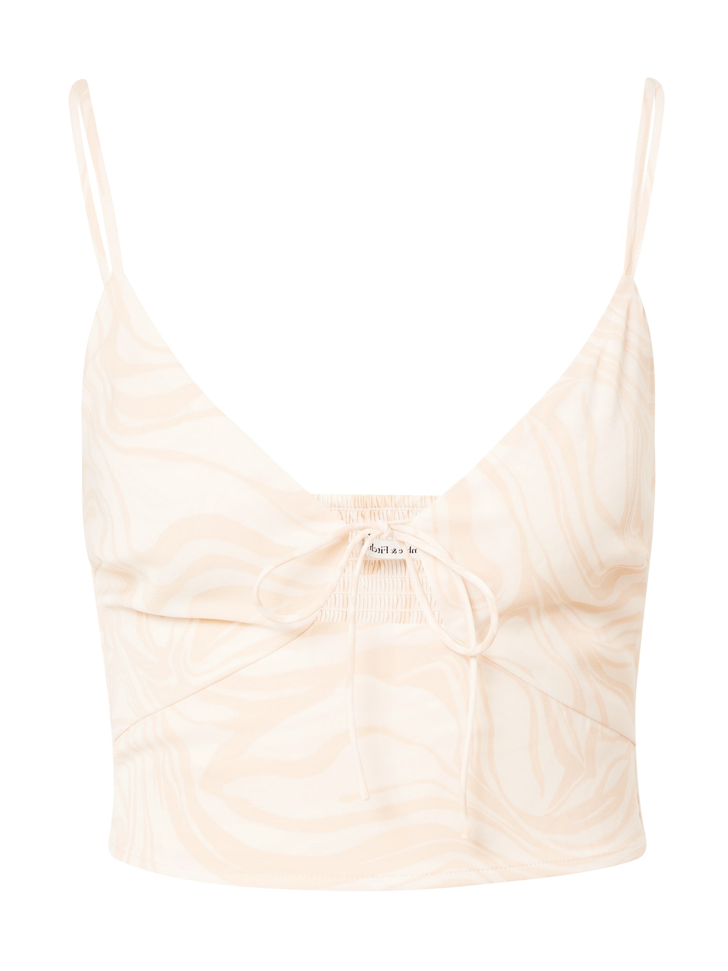 Abercrombie & Fitch Top  pasztellsárga / fehér