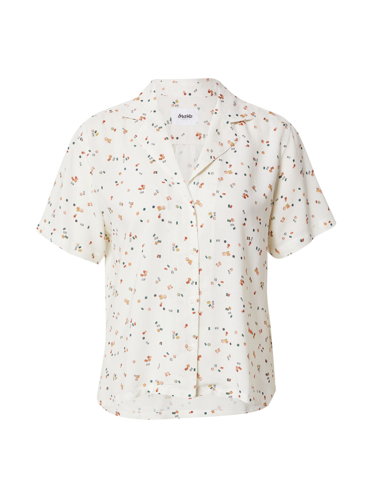 Brava Fabrics Blúz 'Aloha'  krém / tengerészkék / curry / piros / rózsaszín