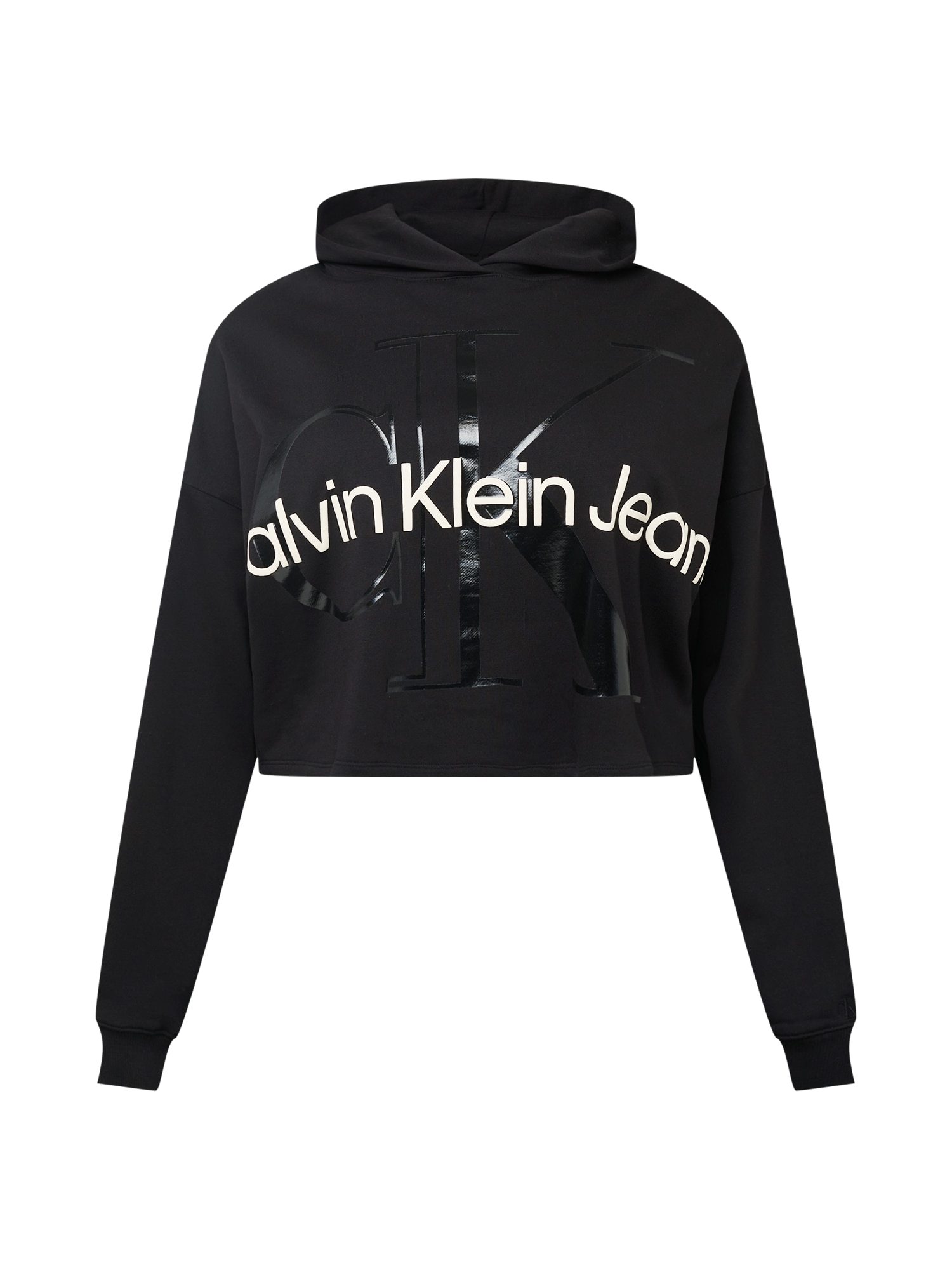 Calvin Klein Jeans Curve Tréning póló  fekete / fehér