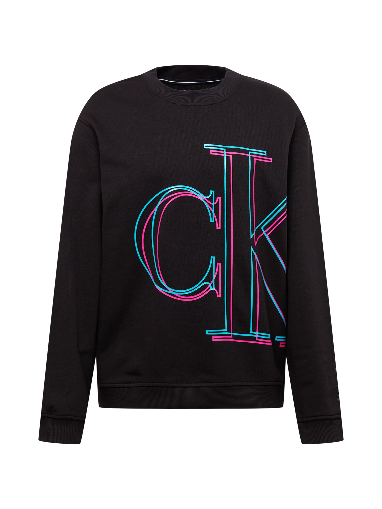 Calvin Klein Jeans Tréning póló  fekete / türkiz / rózsaszín
