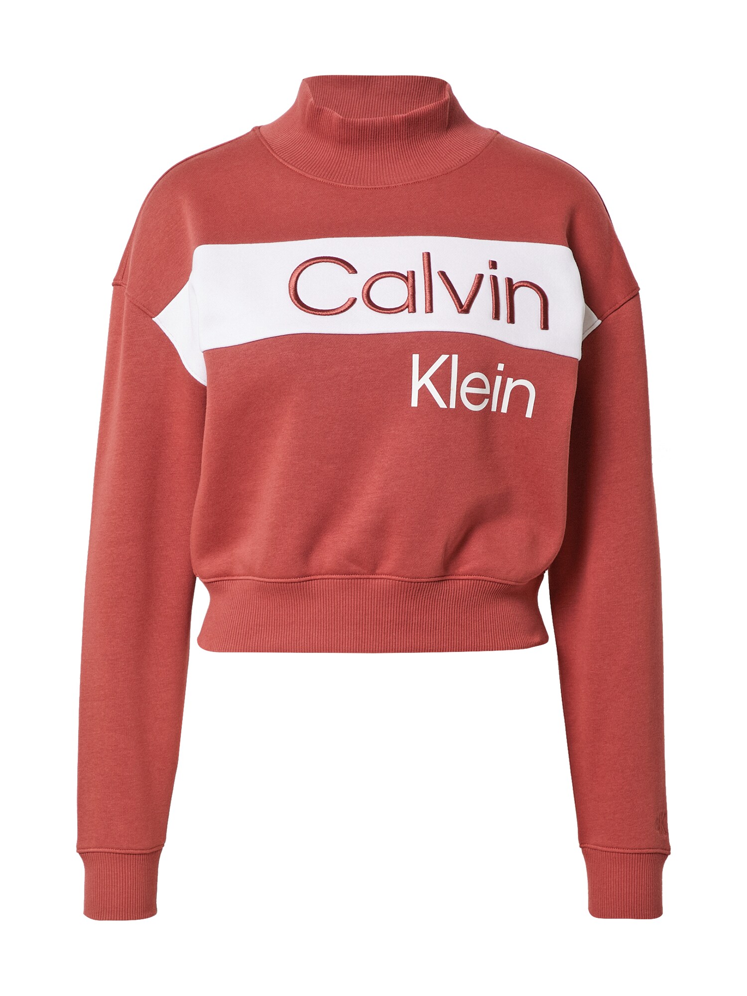 Calvin Klein Jeans Tréning póló  rozsdabarna / fehér