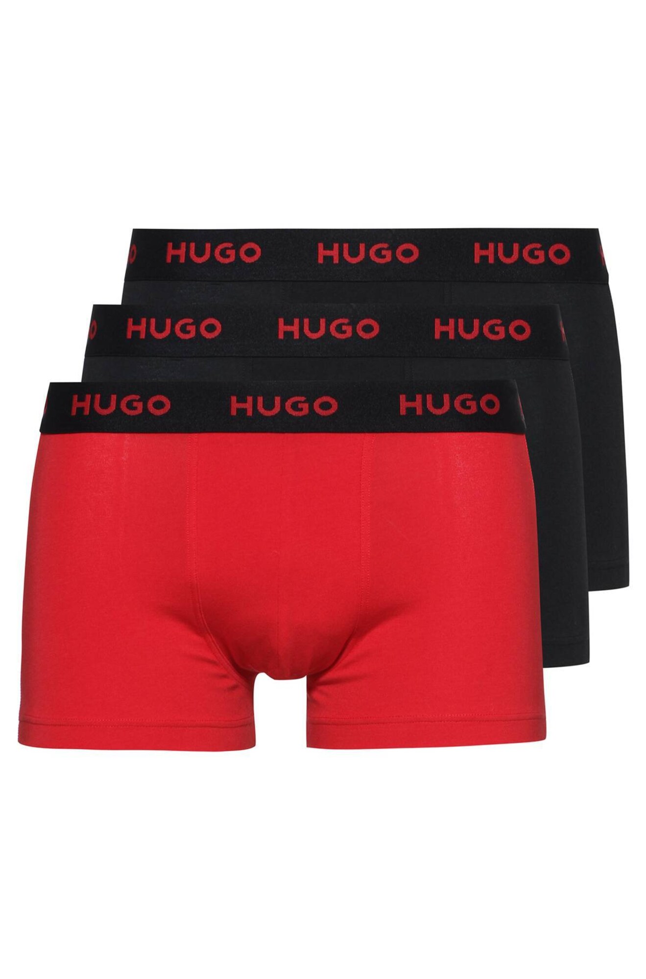 HUGO Boxeralsók  fekete / piros