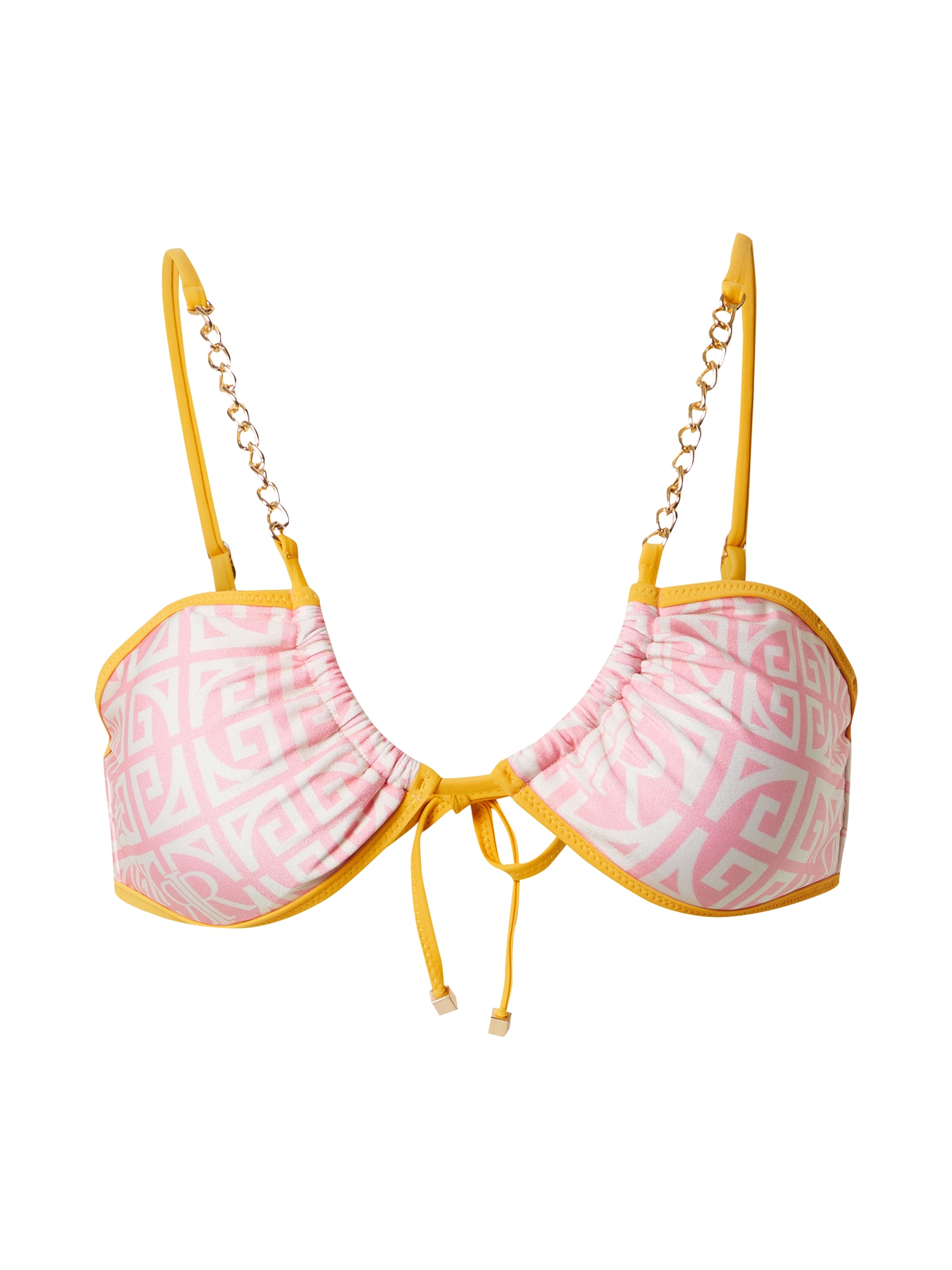 River Island Bikini felső  rózsaszín / fehér / aranysárga