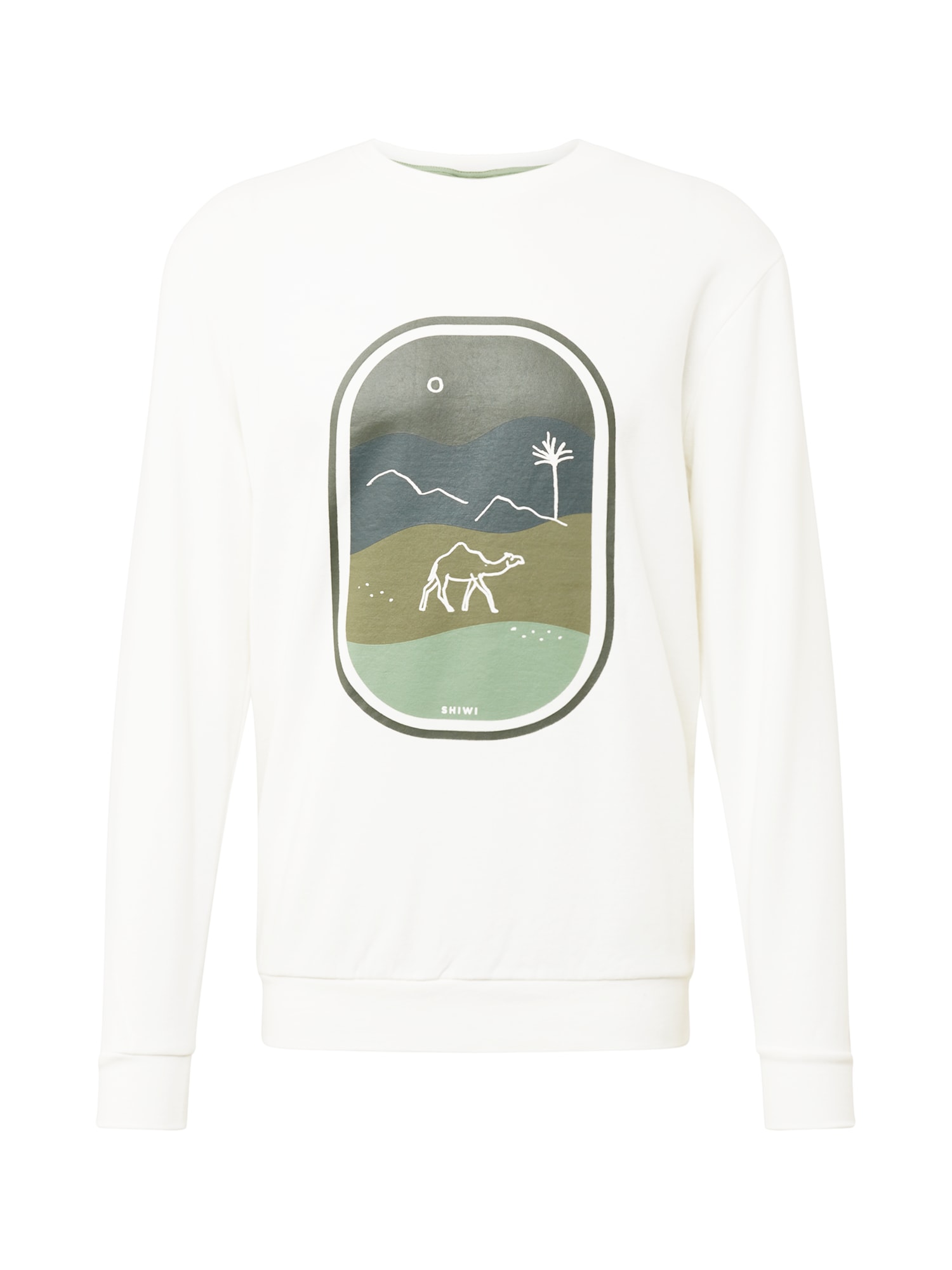 Shiwi Tréning póló 'Sahara'  fehér / pasztellzöld / olíva / khaki / sötétzöld
