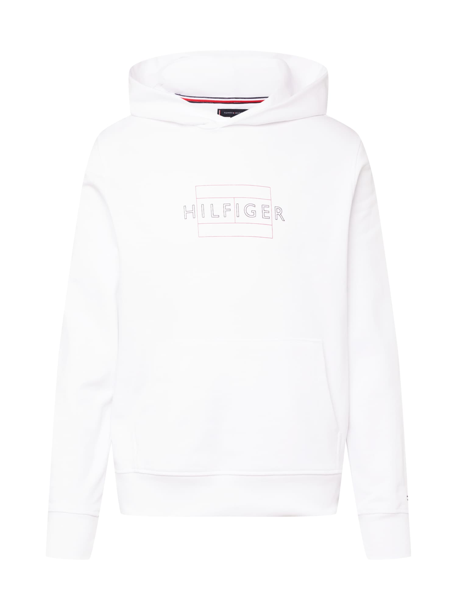 TOMMY HILFIGER Tréning póló  fehér / tengerészkék / piros