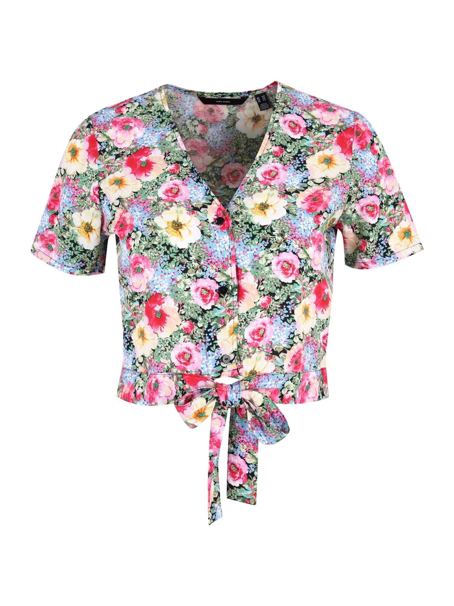 Vero Moda Petite Blúz 'EASY'  fekete / zöld / világoskék / rózsaszín / pasztellsárga