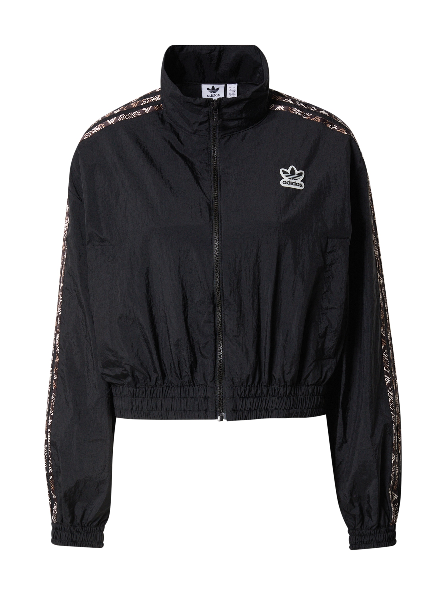 ADIDAS ORIGINALS Átmeneti dzseki  fekete / fehér / világosbarna