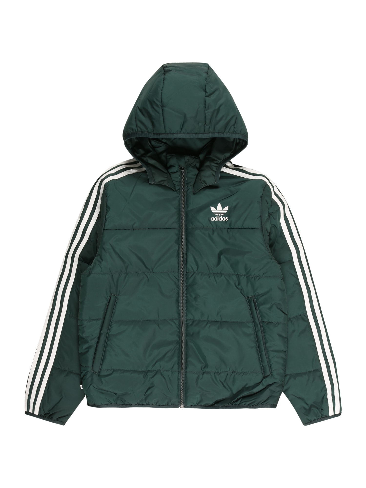 ADIDAS ORIGINALS Átmeneti dzseki  sötétzöld / fehér