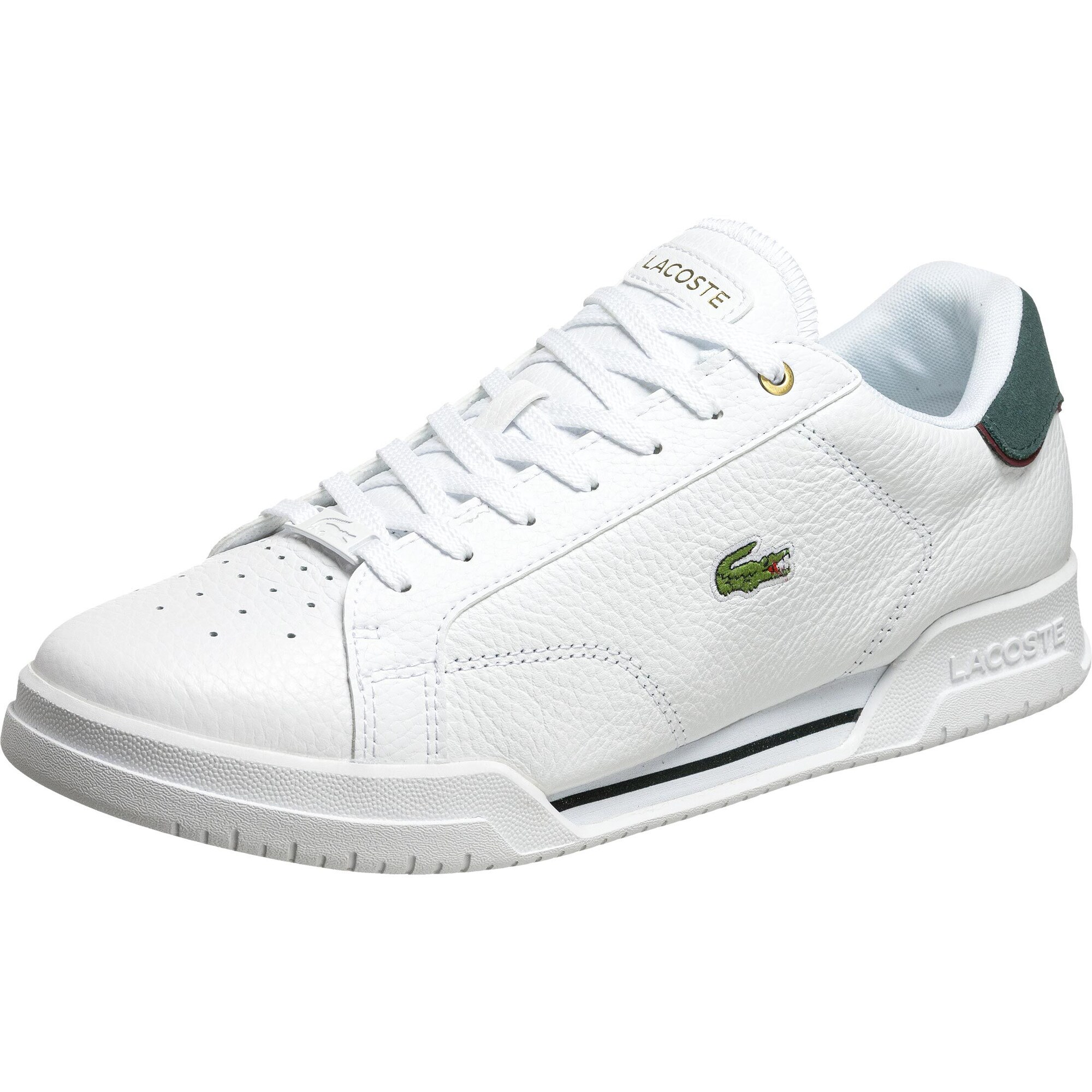 LACOSTE Rövid szárú edzőcipők 'Twin Serve'  zöld / fehér / piros / arany