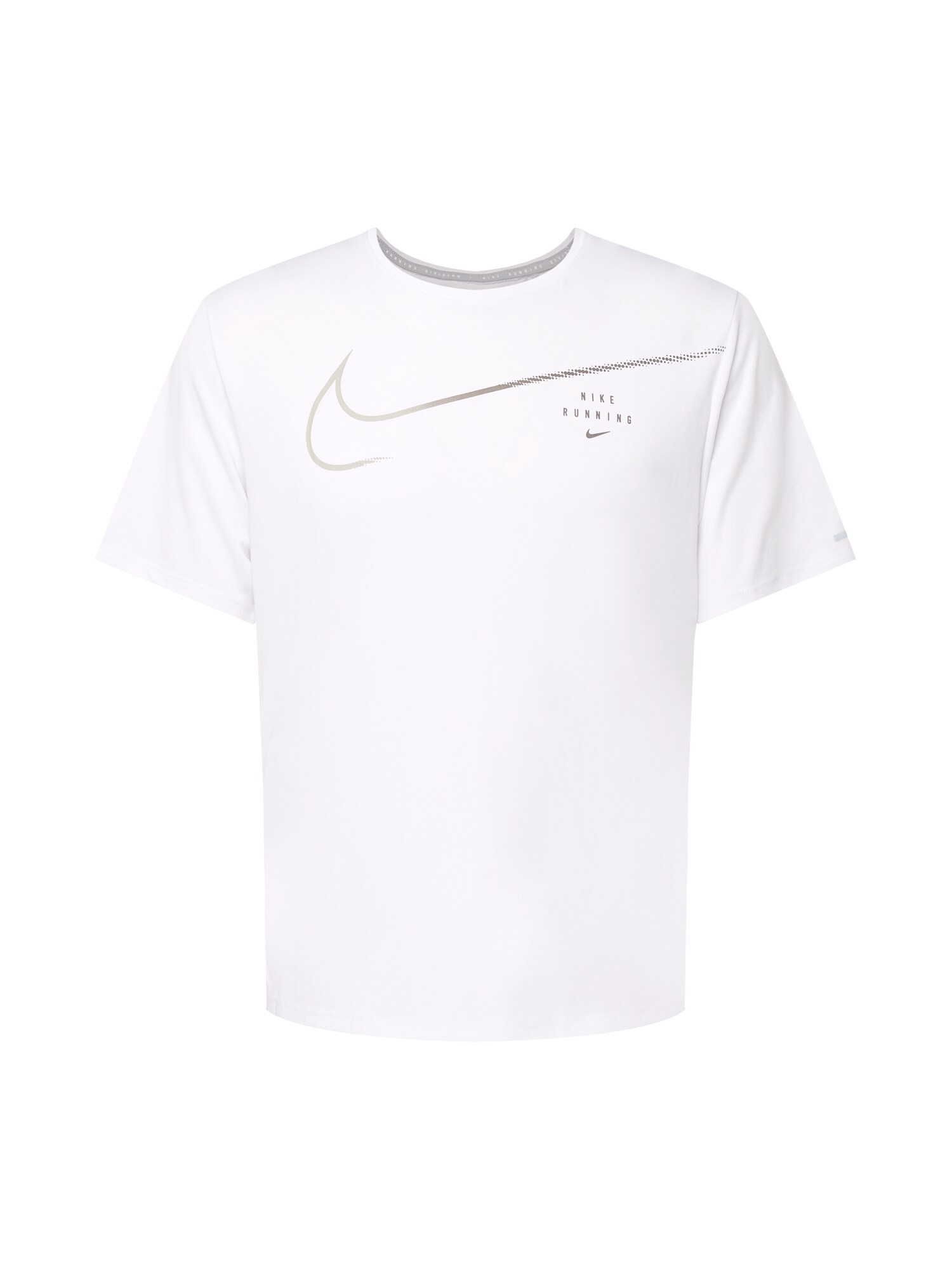 NIKE Funkcionális felső 'Miler'  fehér / ezüst