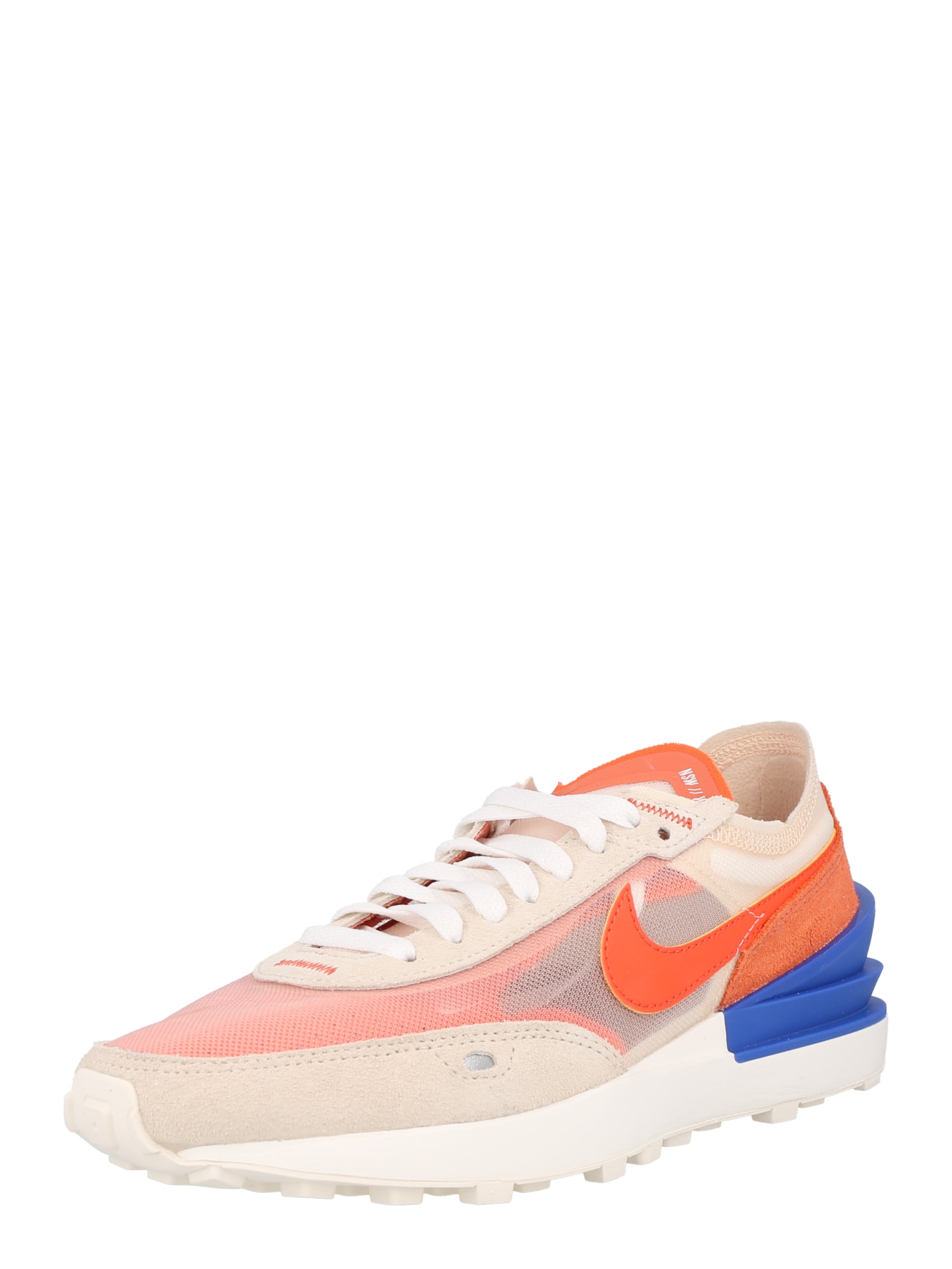 Nike Sportswear Rövid szárú edzőcipők 'Waffle One'  fehér / bézs / narancs / királykék