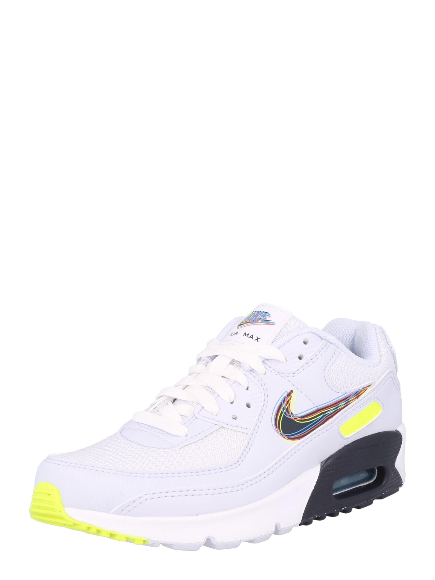 Nike Sportswear Sportcipő 'Air Max 90'  fehér / fekete / limone / szürke