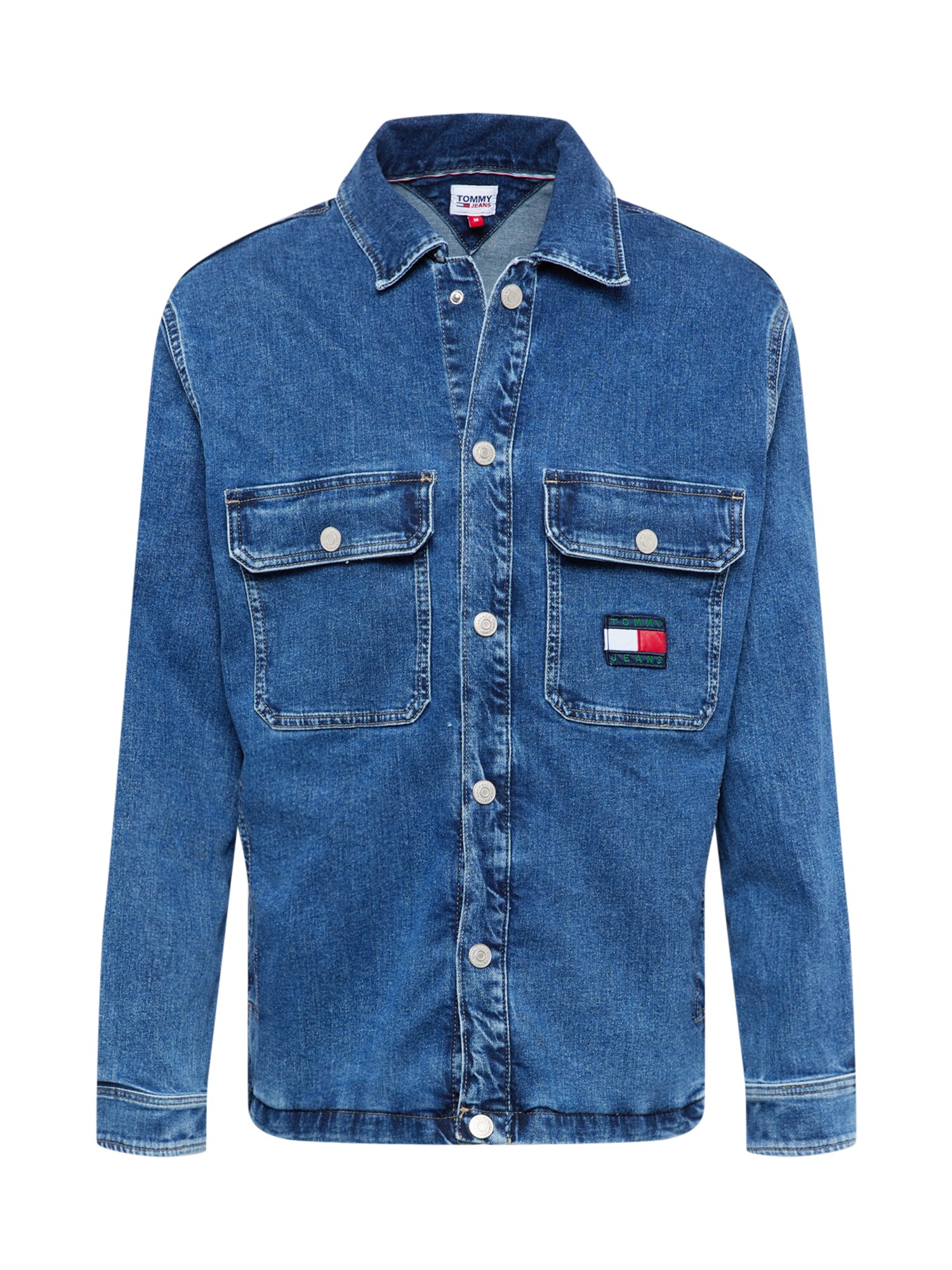 Tommy Jeans Átmeneti dzseki  kék farmer / tengerészkék / fehér / piros
