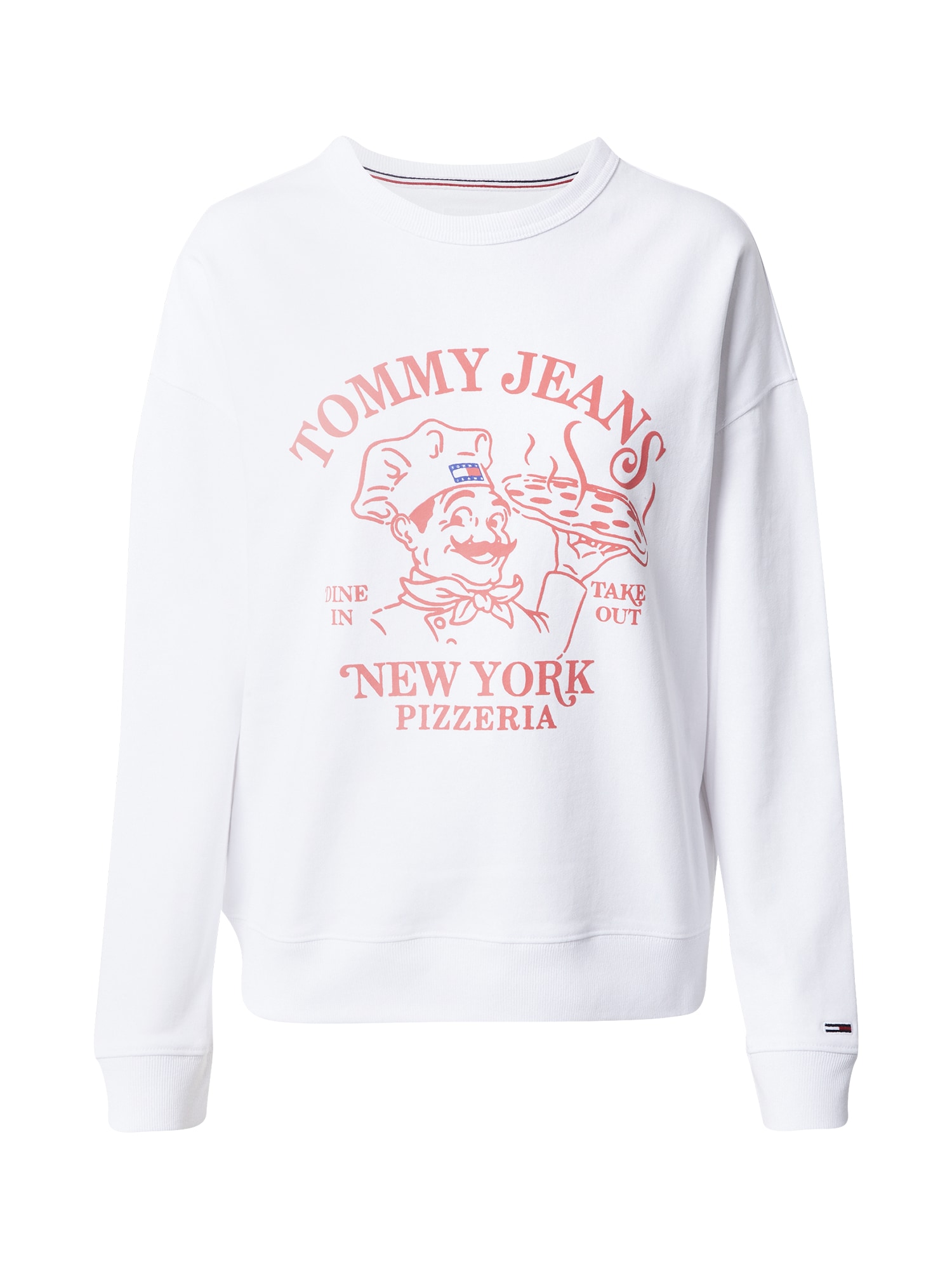 Tommy Jeans Tréning póló  fehér / piros