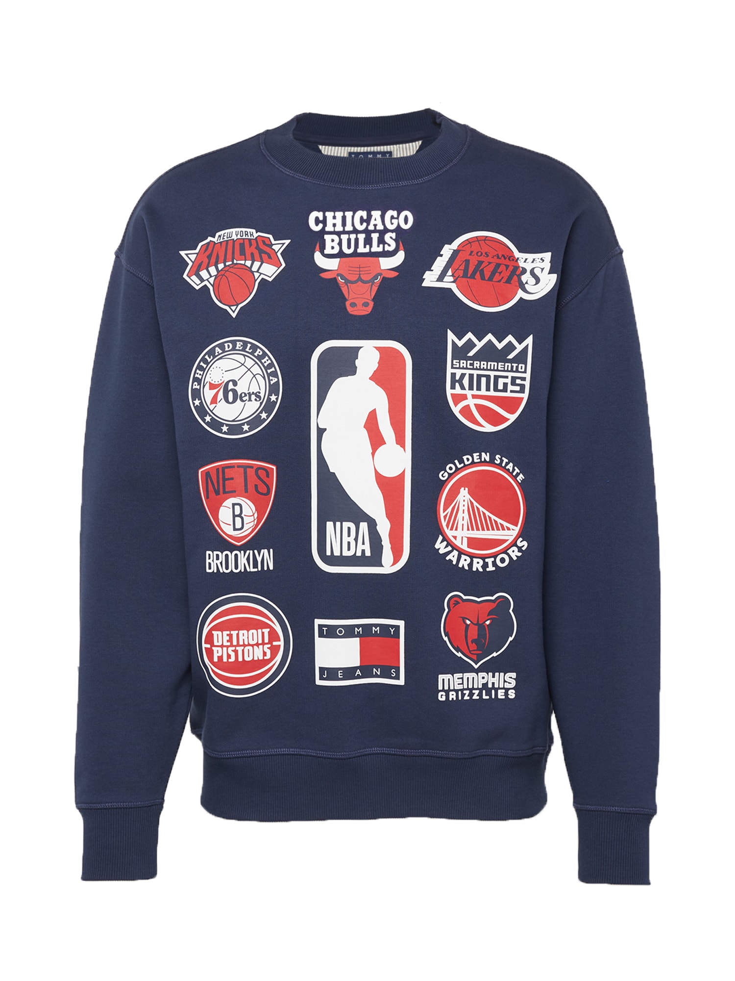Tommy Jeans Tréning póló  tengerészkék / fehér / piros