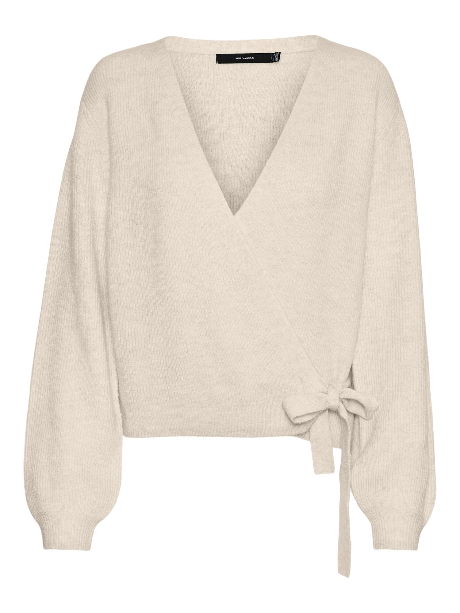 VERO MODA Kardigán  bézs melír / fekete
