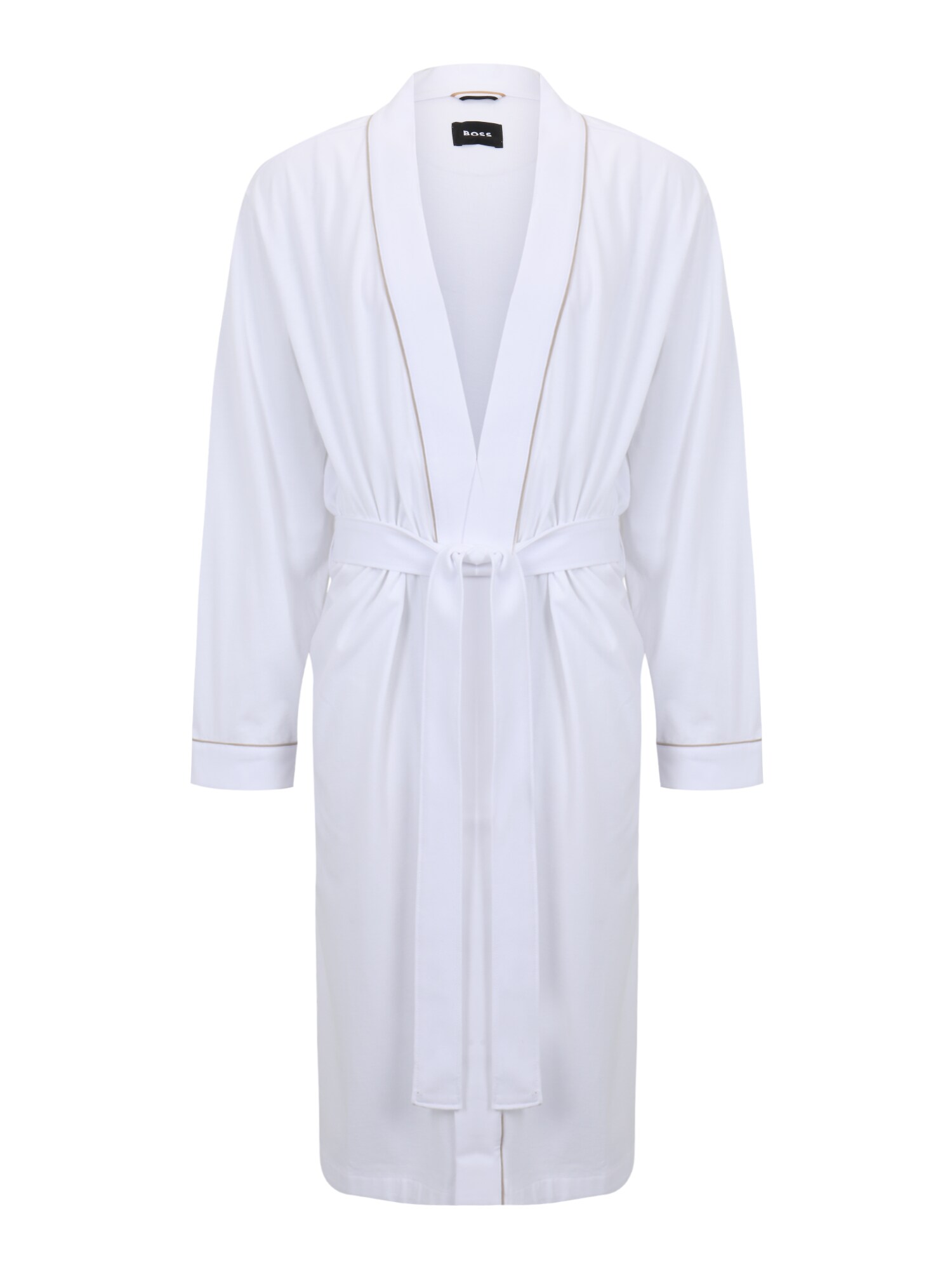 BOSS Black Rövid fürdőköpeny 'Kimono'  fehér / taupe
