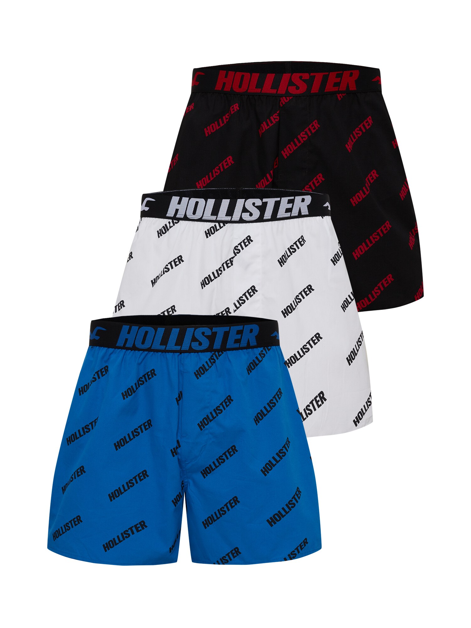 HOLLISTER Boxeralsók  királykék / fehér / tűzpiros / fekete