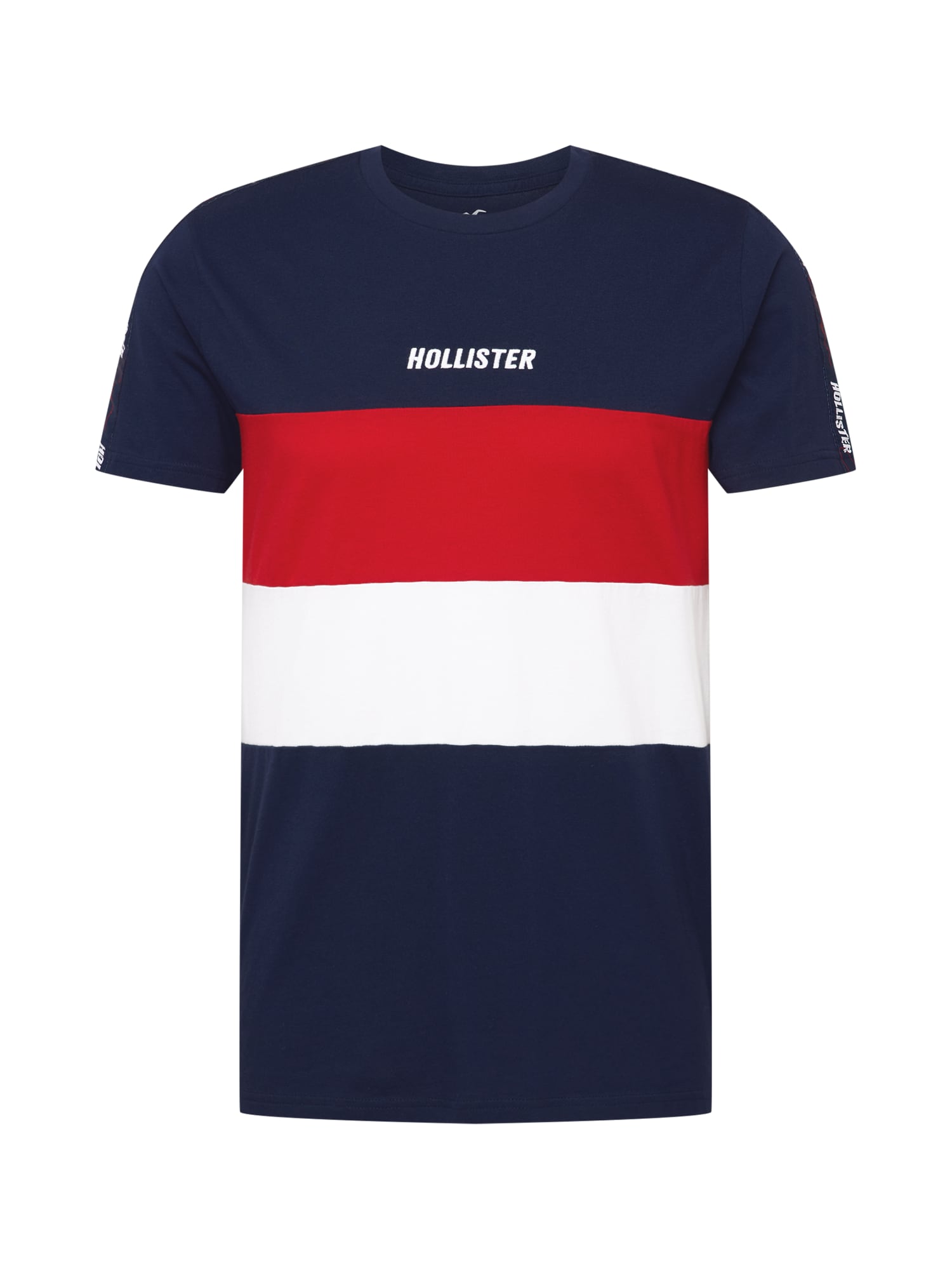 HOLLISTER Póló  tengerészkék / piros / fehér