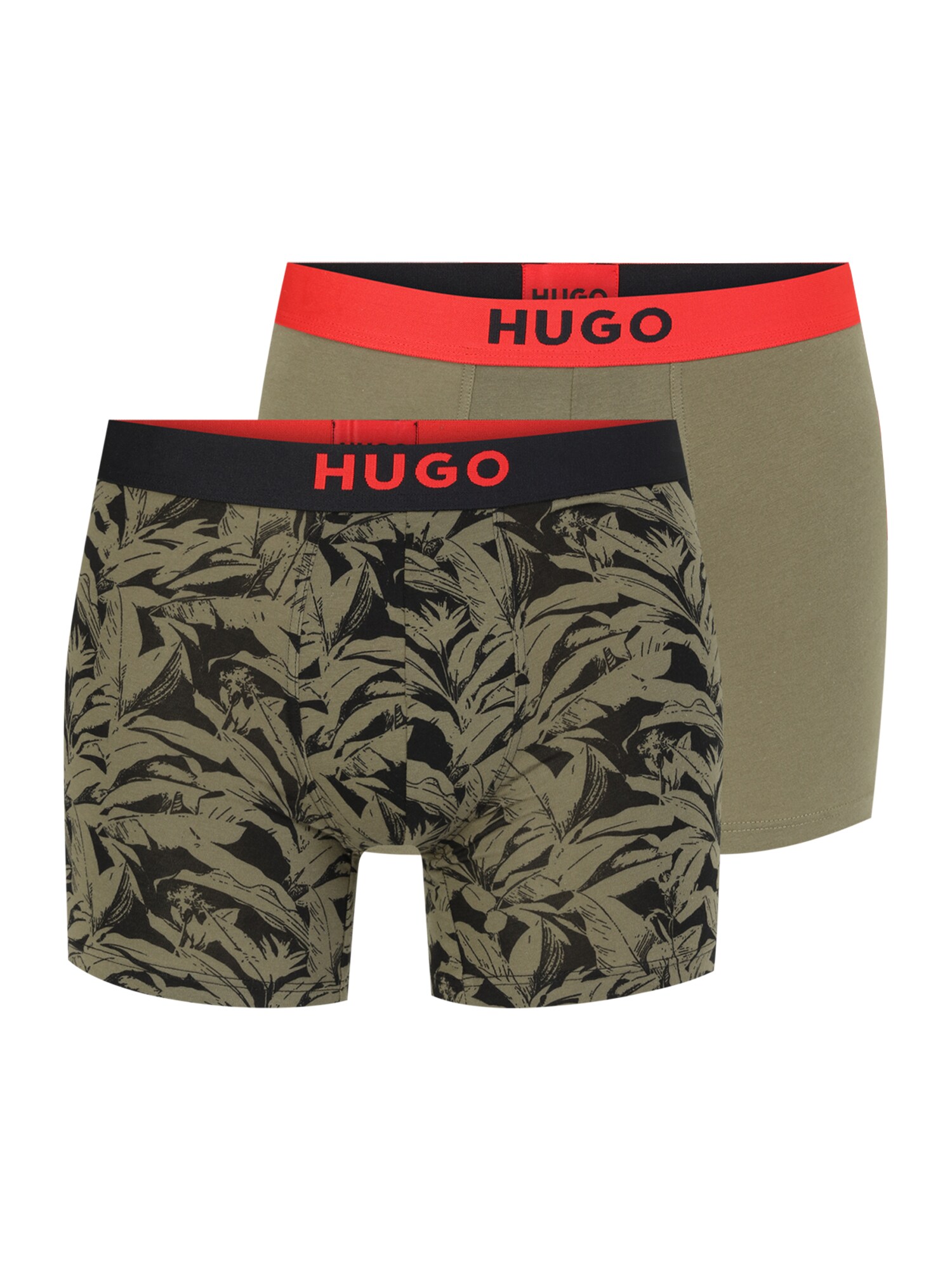 HUGO Boxeralsók  khaki / neonnarancs / fekete