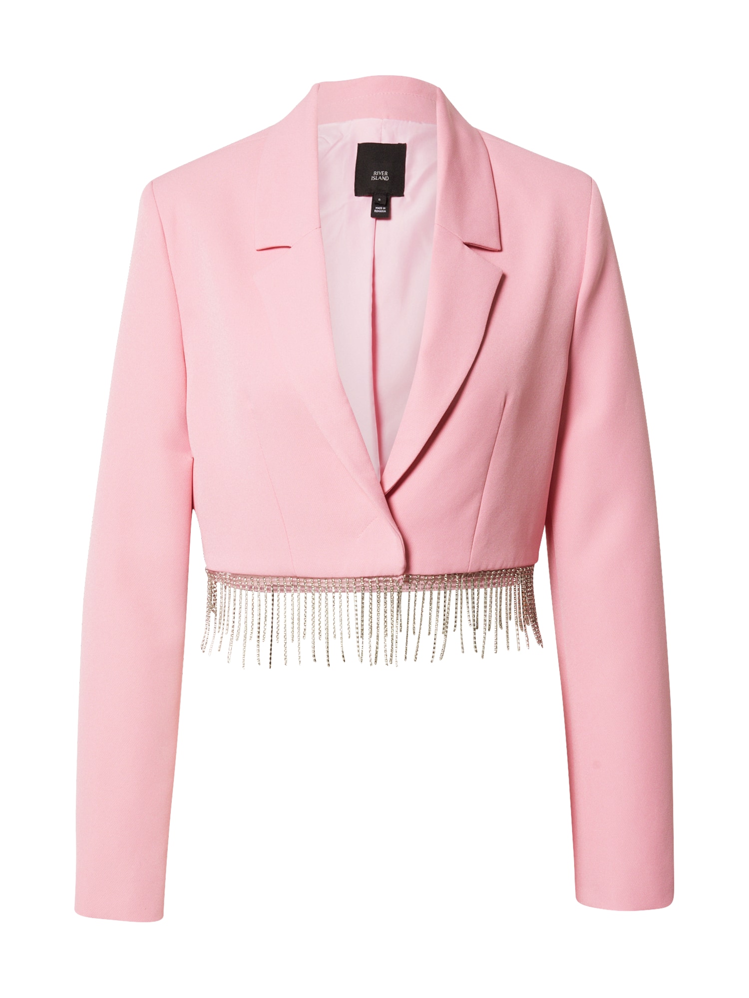 River Island Blézer  rózsaszín / ezüst