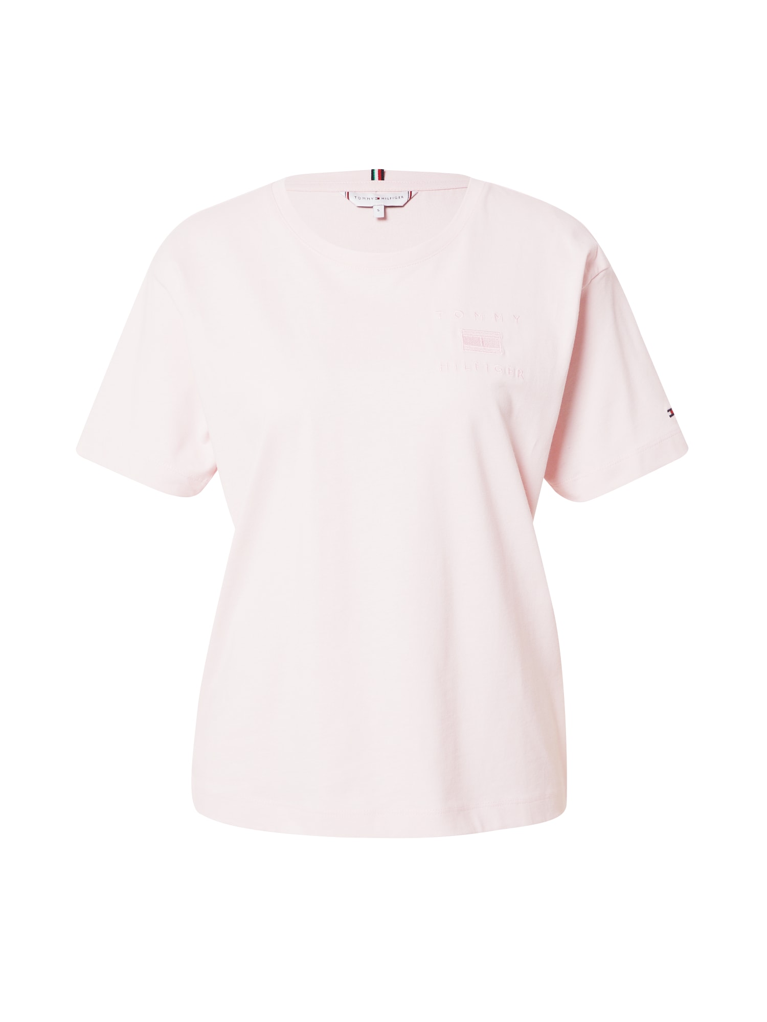 TOMMY HILFIGER Póló  testszínű / fehér / tengerészkék / piros