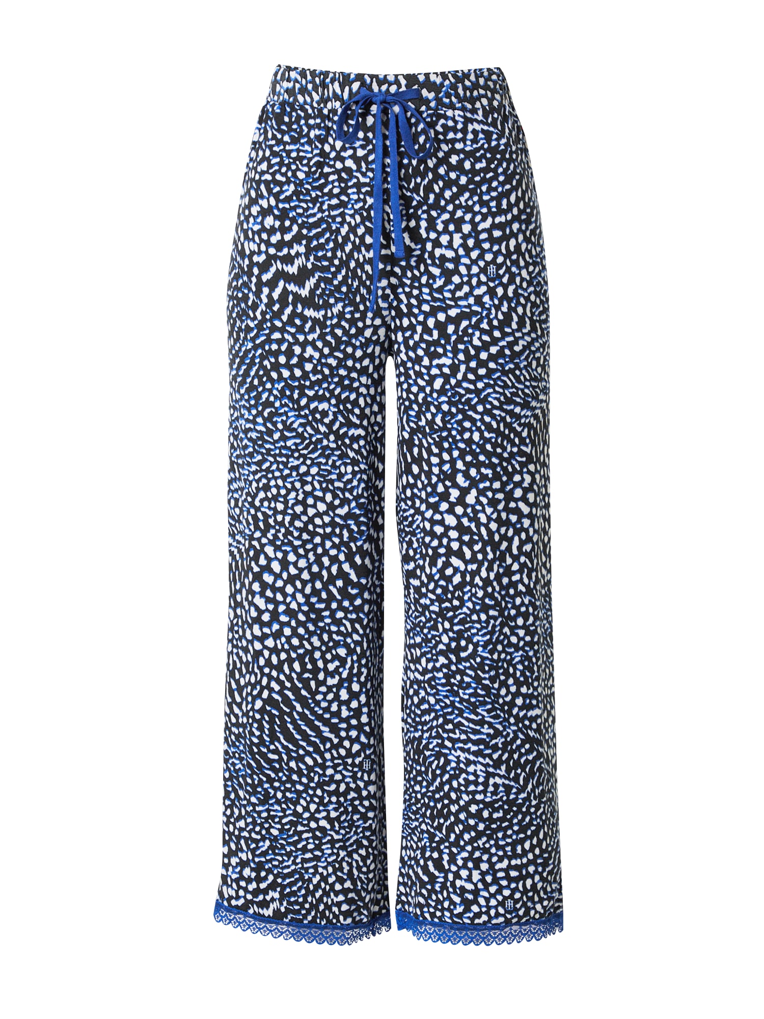 Tommy Hilfiger Underwear Pizsama nadrágok  kék / fekete / fehér