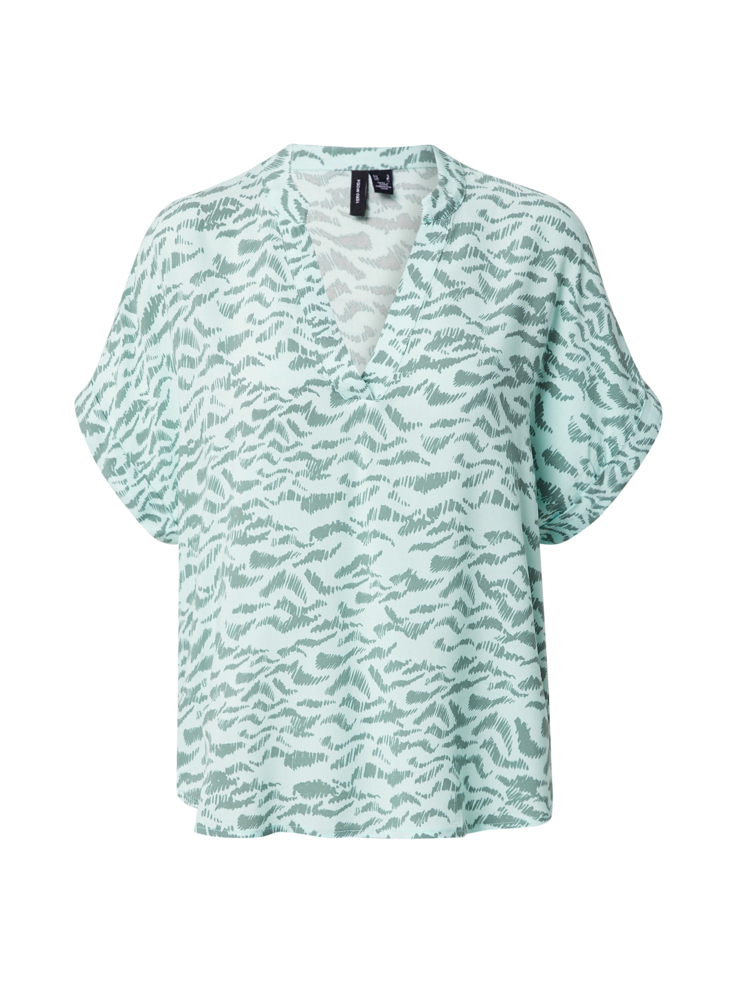 VERO MODA Blúz 'TIPI'  sötétzöld / menta