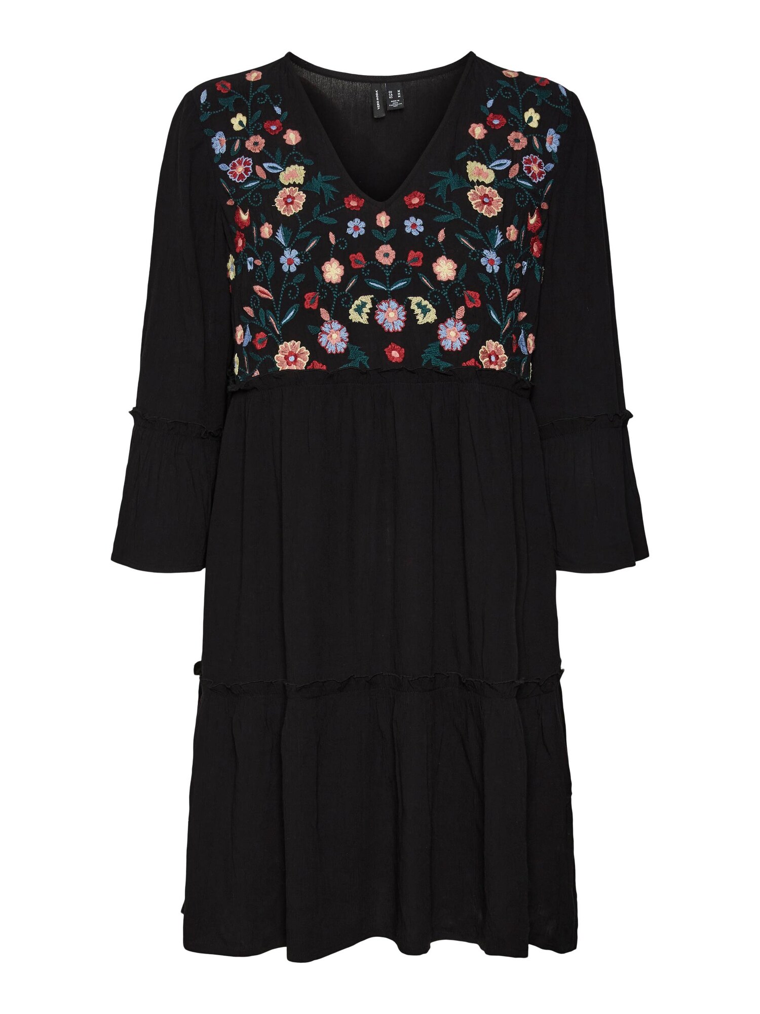 VERO MODA Ruha 'GINA'  fekete / világoskék / rózsaszín / nád