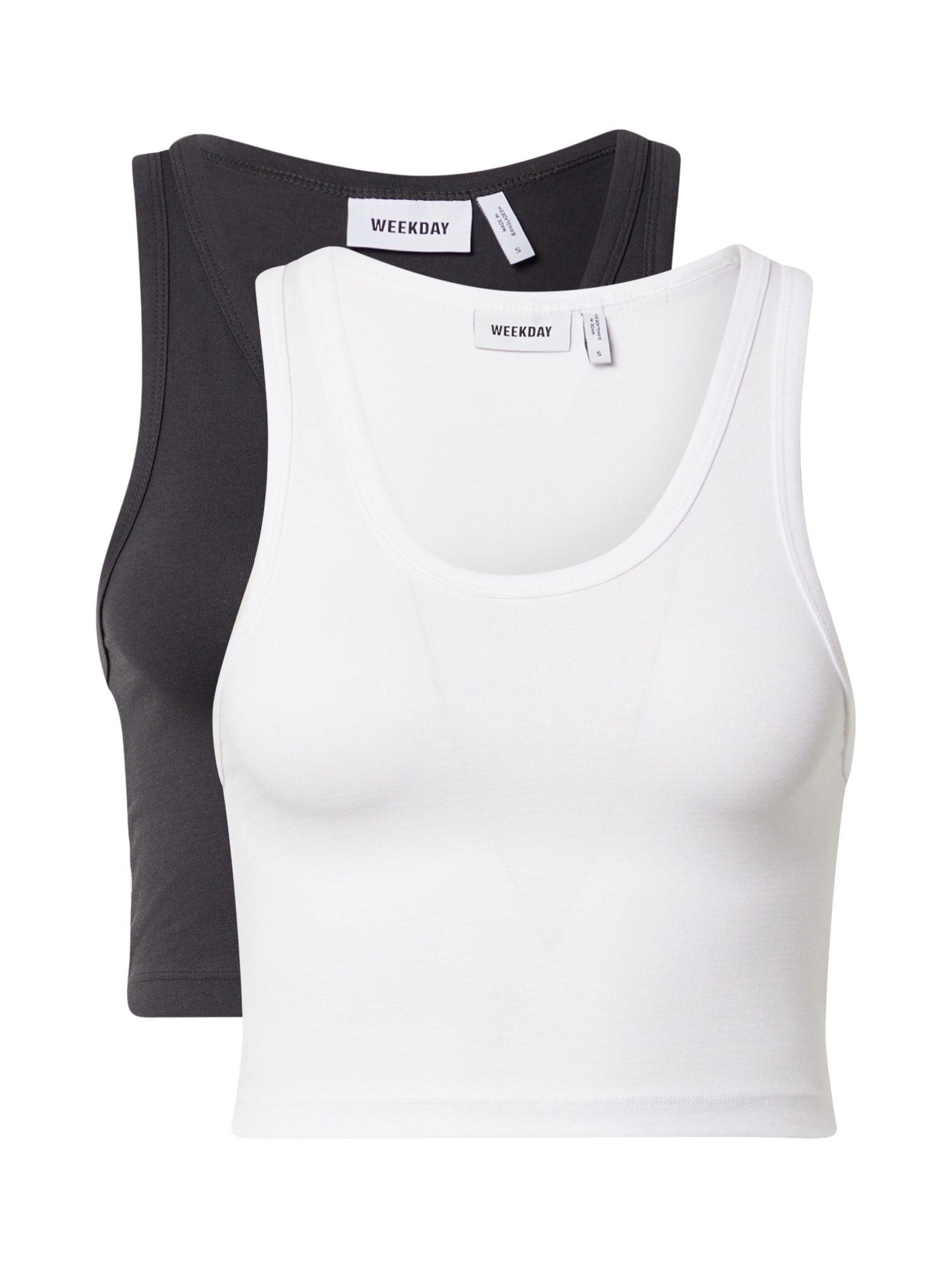 WEEKDAY Top  antracit / fehér