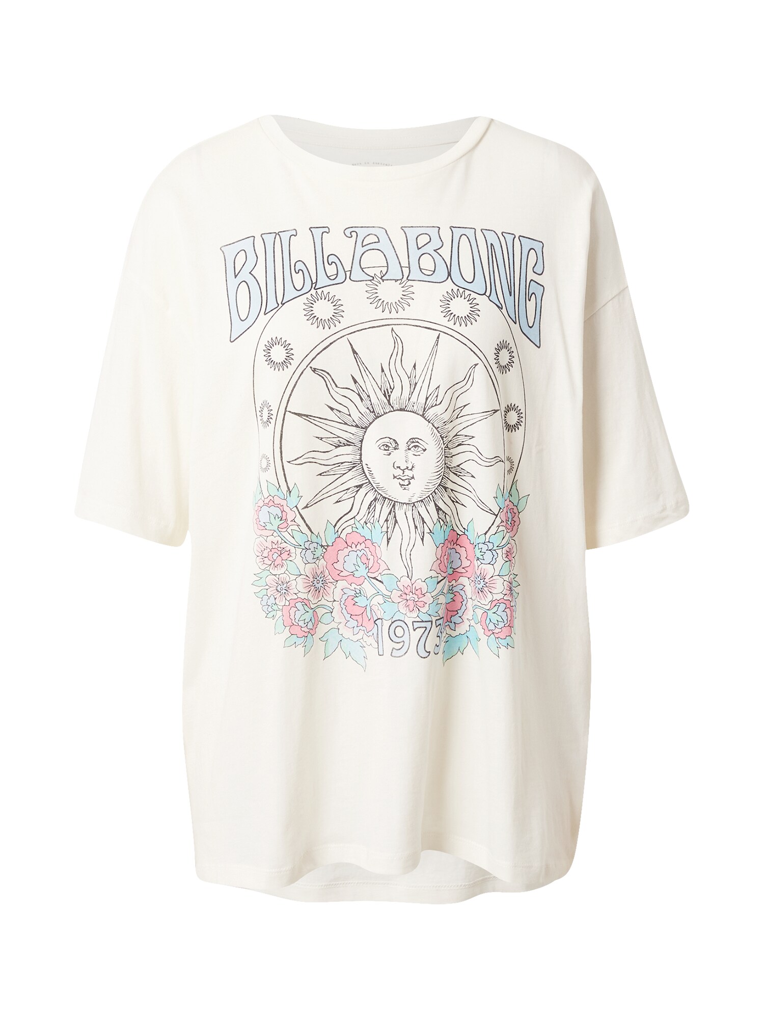 BILLABONG Póló 'Setting Sun'  fehér / világoskék / fekete / rózsaszín