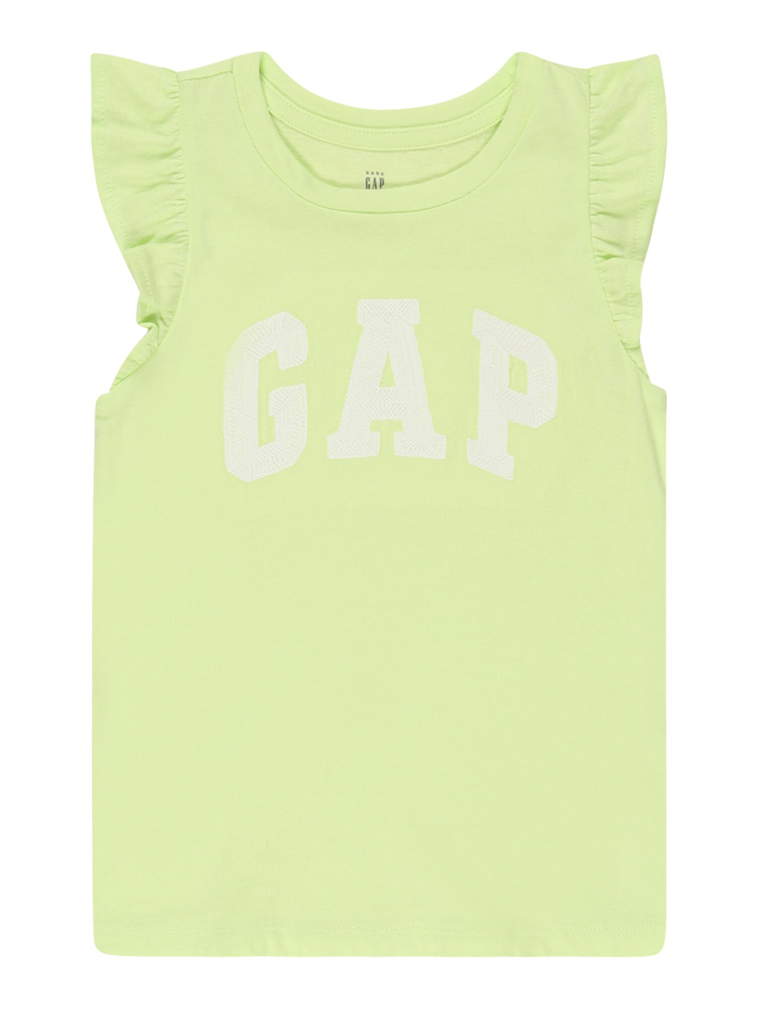 GAP Top 'SUMMER'  limone / fehér