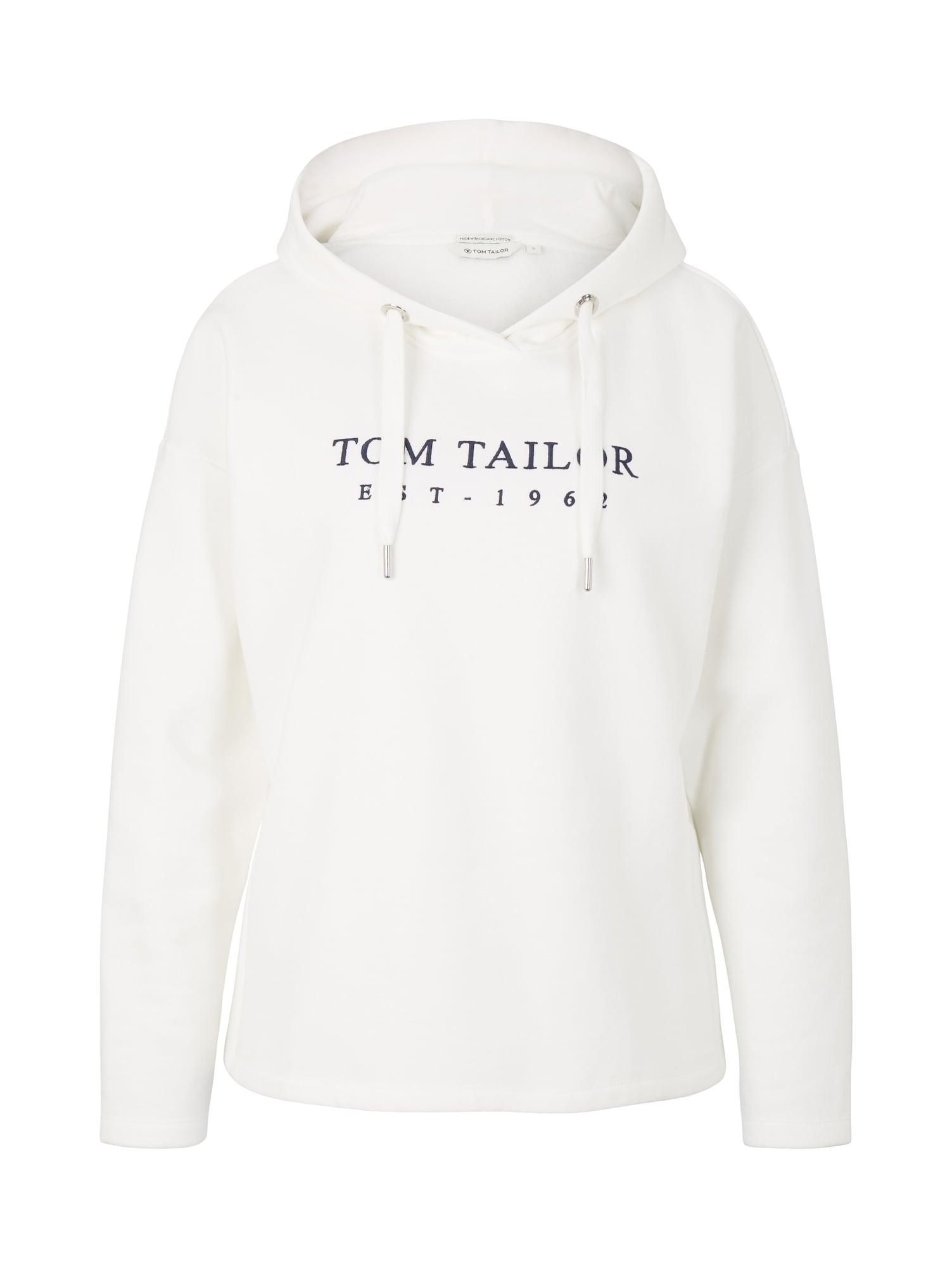 TOM TAILOR Tréning póló  fehér / sötétkék
