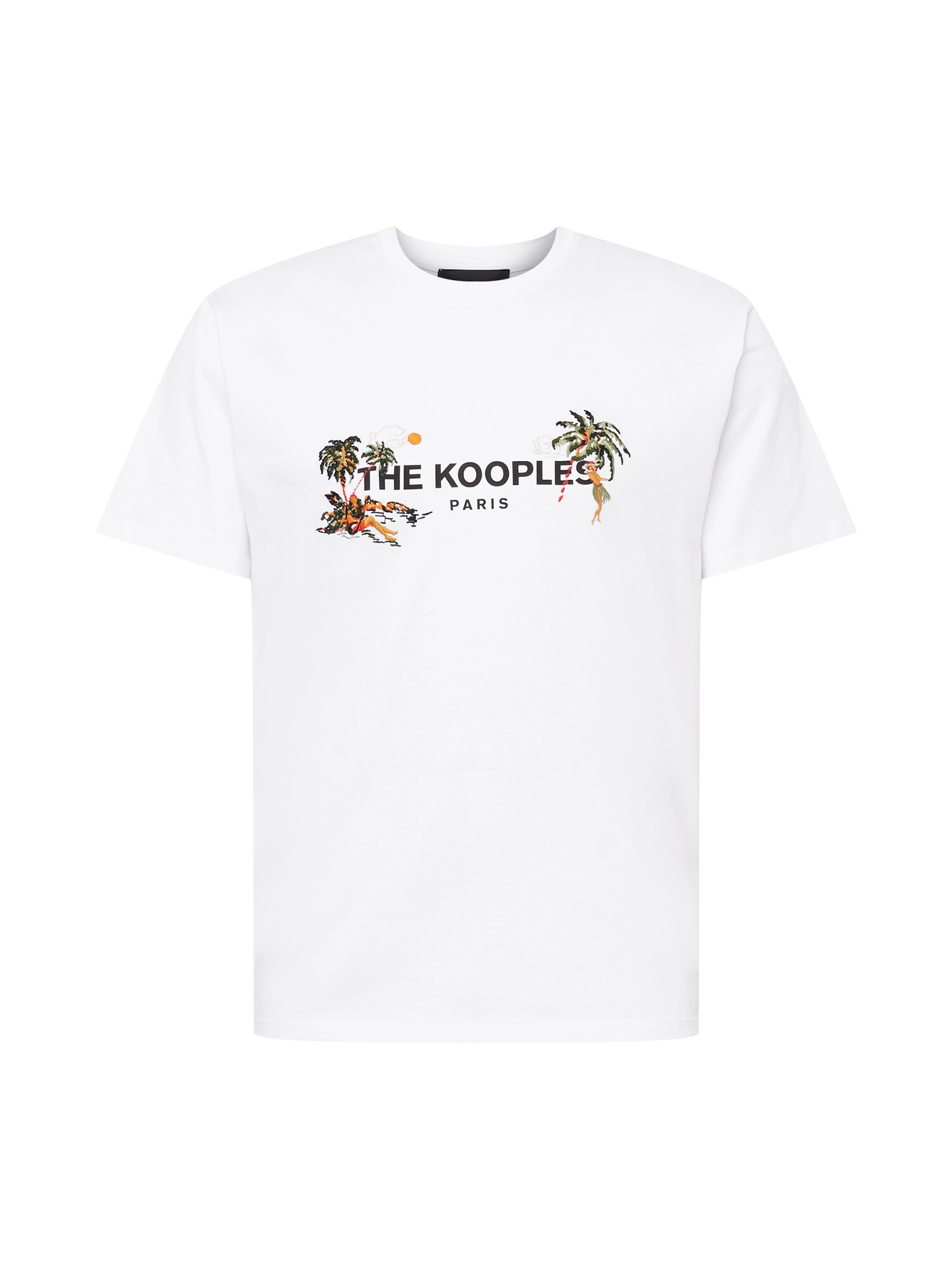 The Kooples Póló  fehér / fekete / zöld