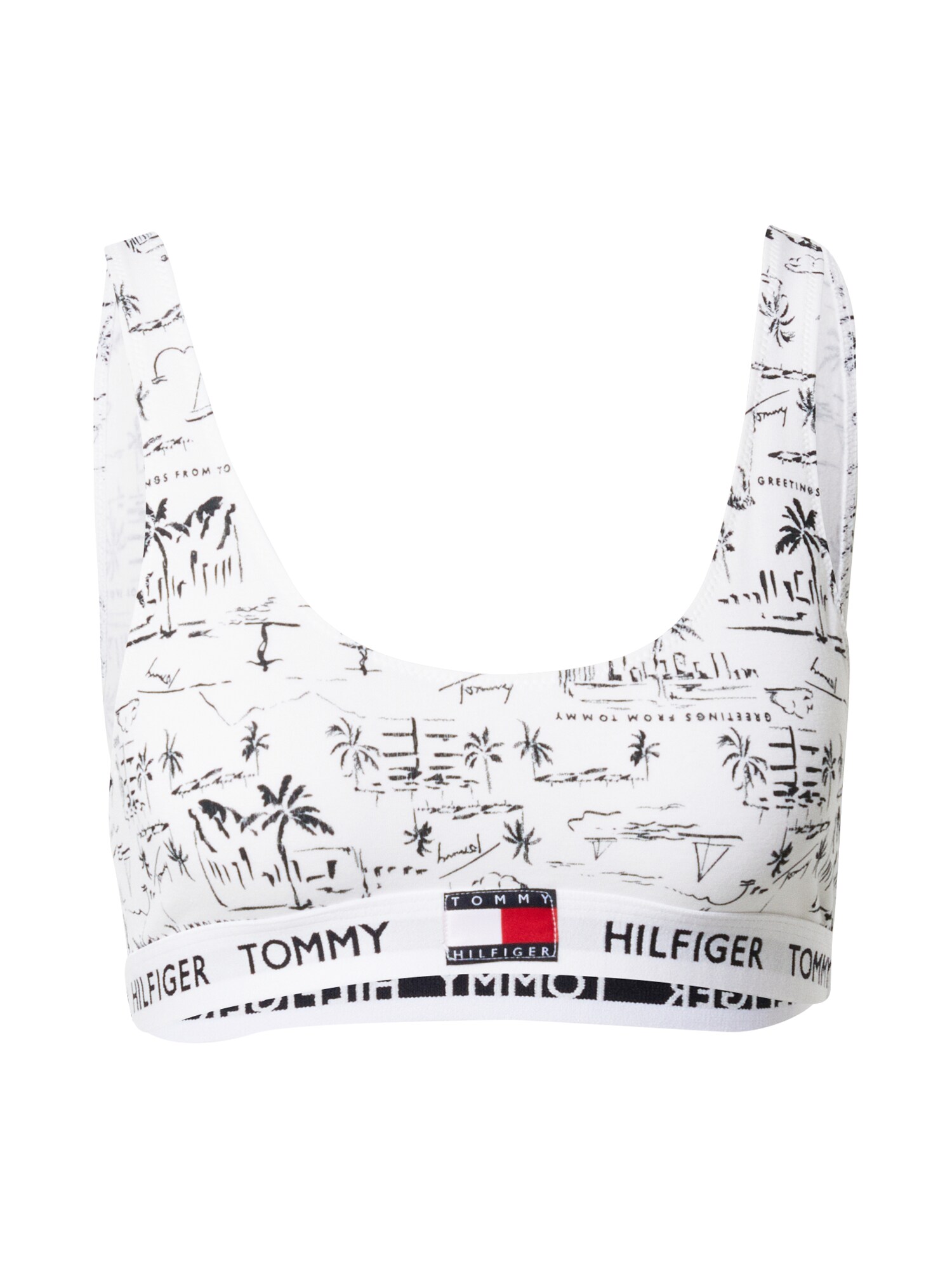 Tommy Hilfiger Underwear Melltartó  fehér / fekete / piros / tengerészkék