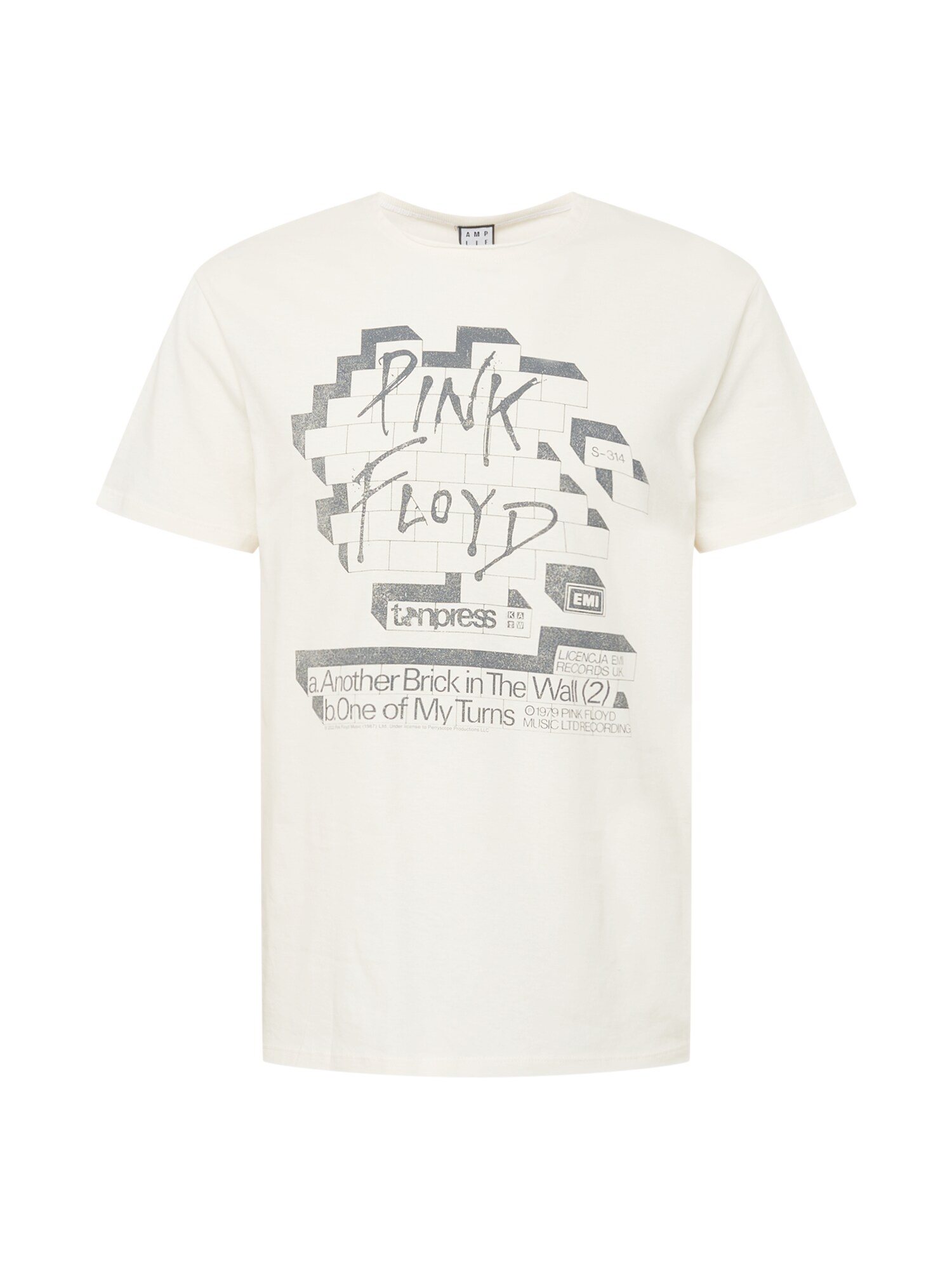 AMPLIFIED Póló 'PINK FLOYD'  fehér / szürke