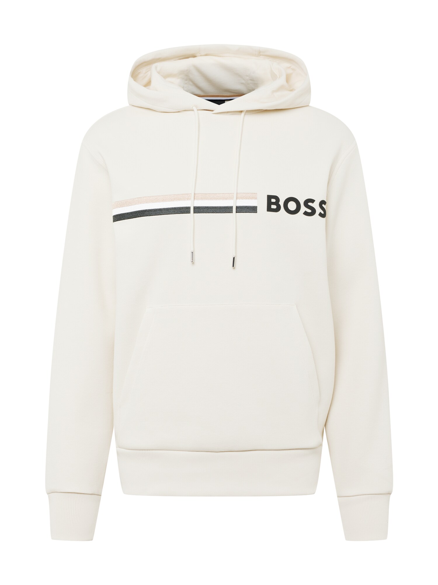 BOSS Black Tréning póló 'SEEGER 88'  gyapjúfehér / fekete / bézs