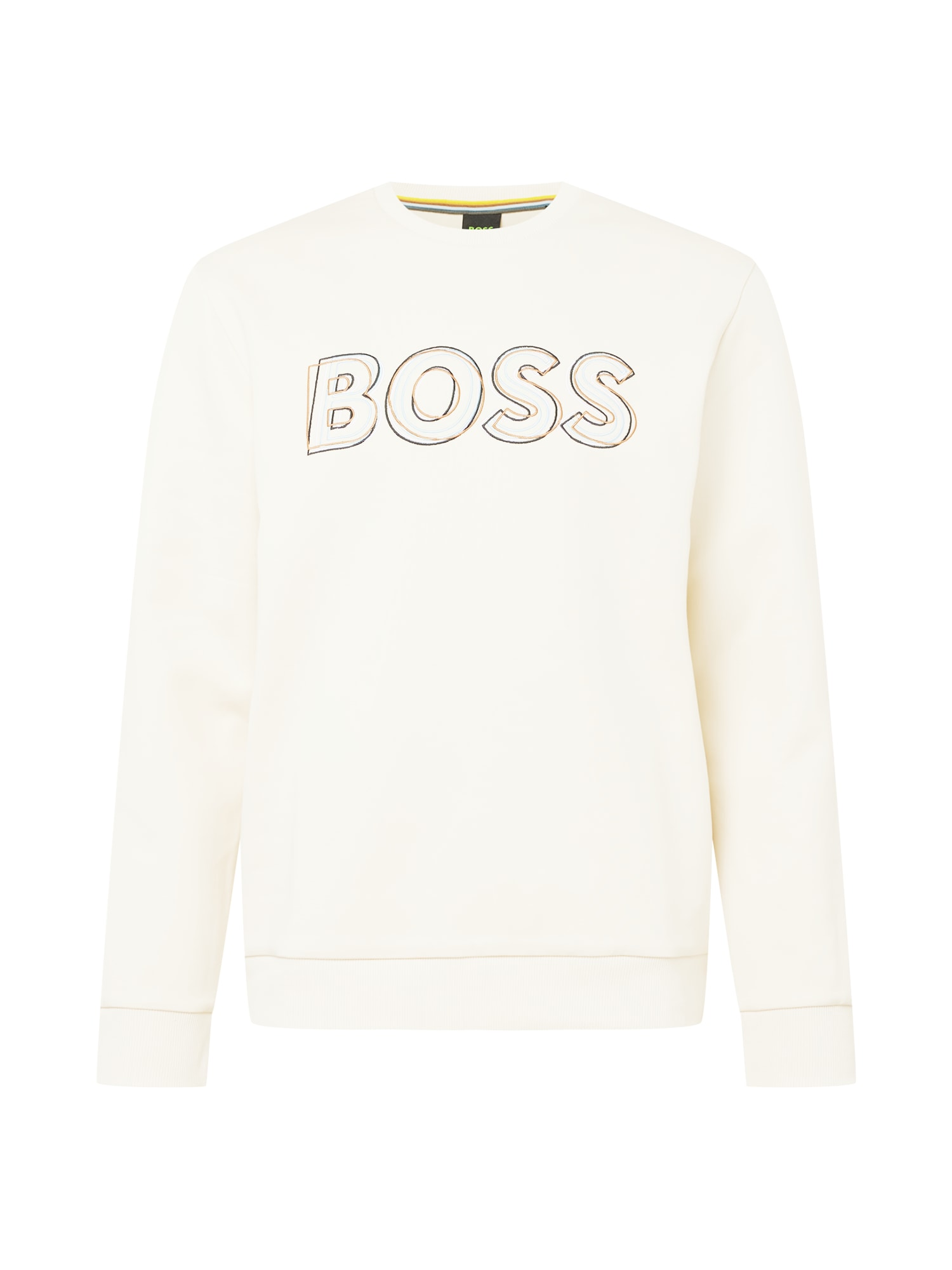 BOSS Black Tréning póló 'Salbo 1'  fehér / világosbarna / világoskék / fekete