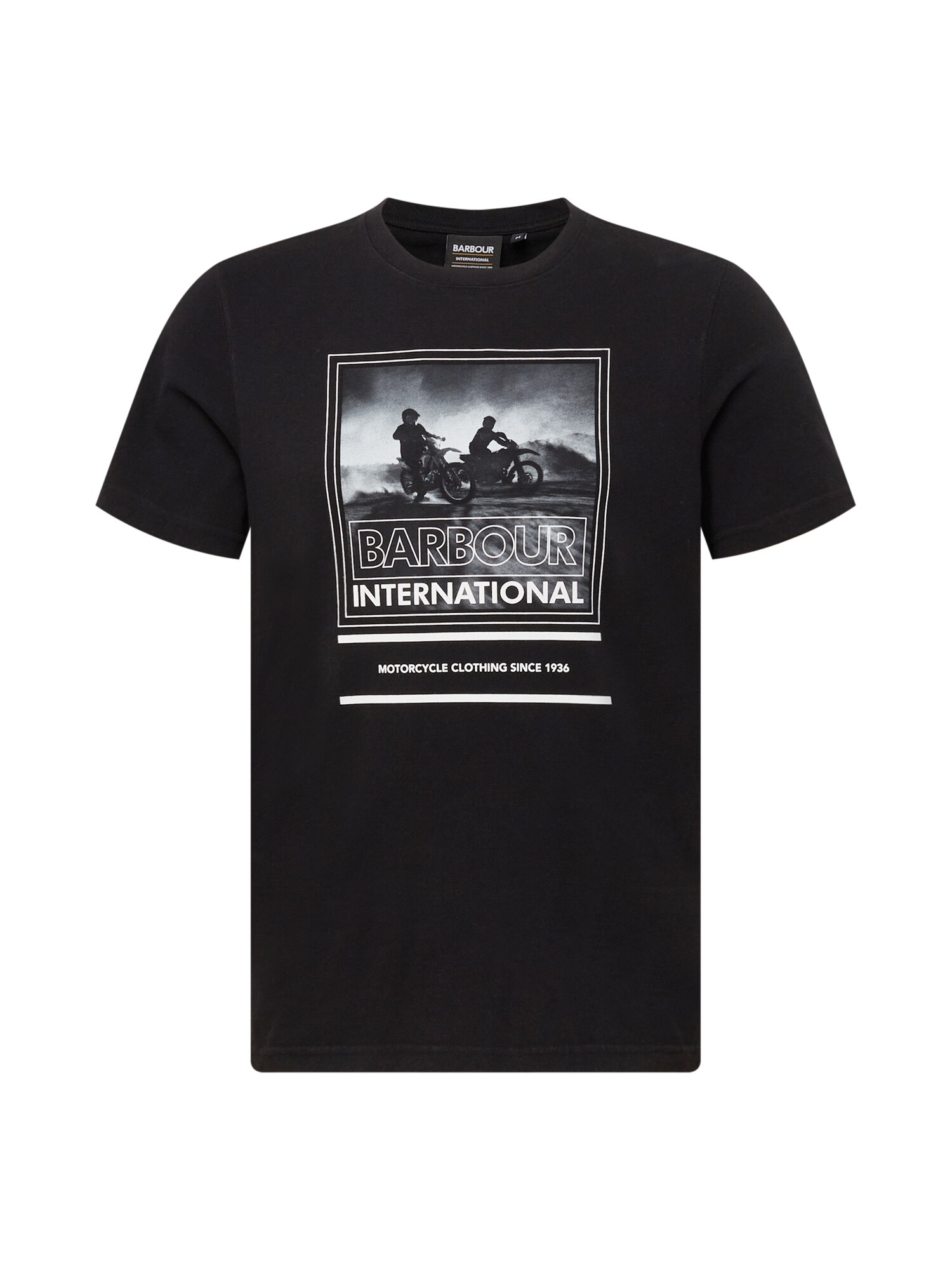 Barbour International Póló 'Dispatch'  fekete / fehér / szürke / sötétszürke
