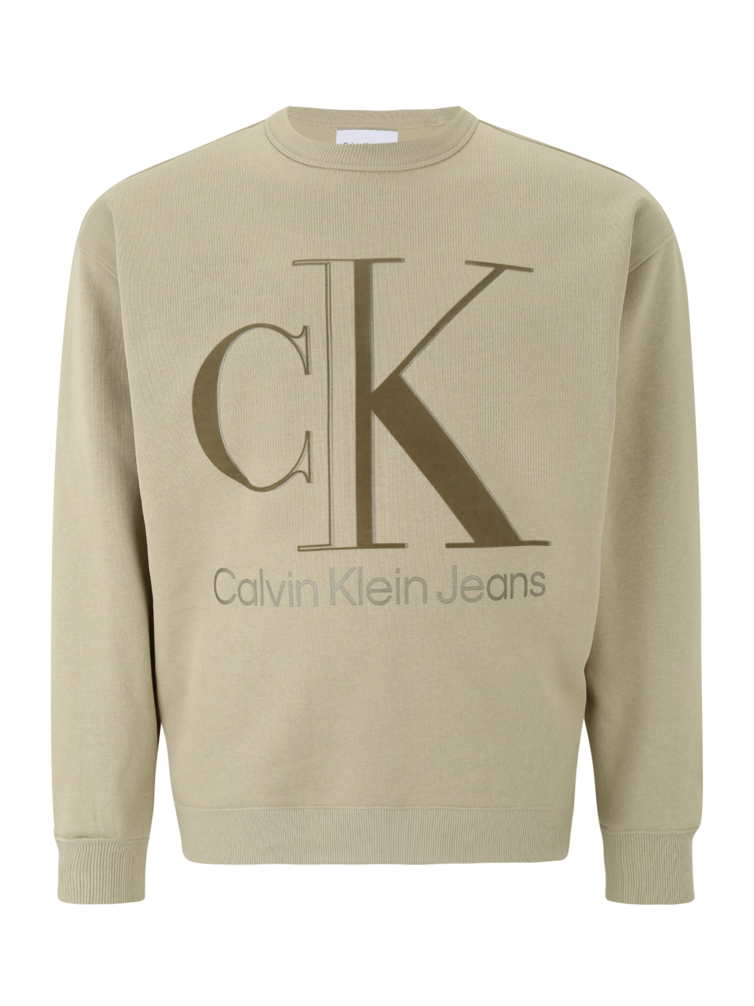 Calvin Klein Jeans Plus Tréning póló  világos bézs / szürke / nád