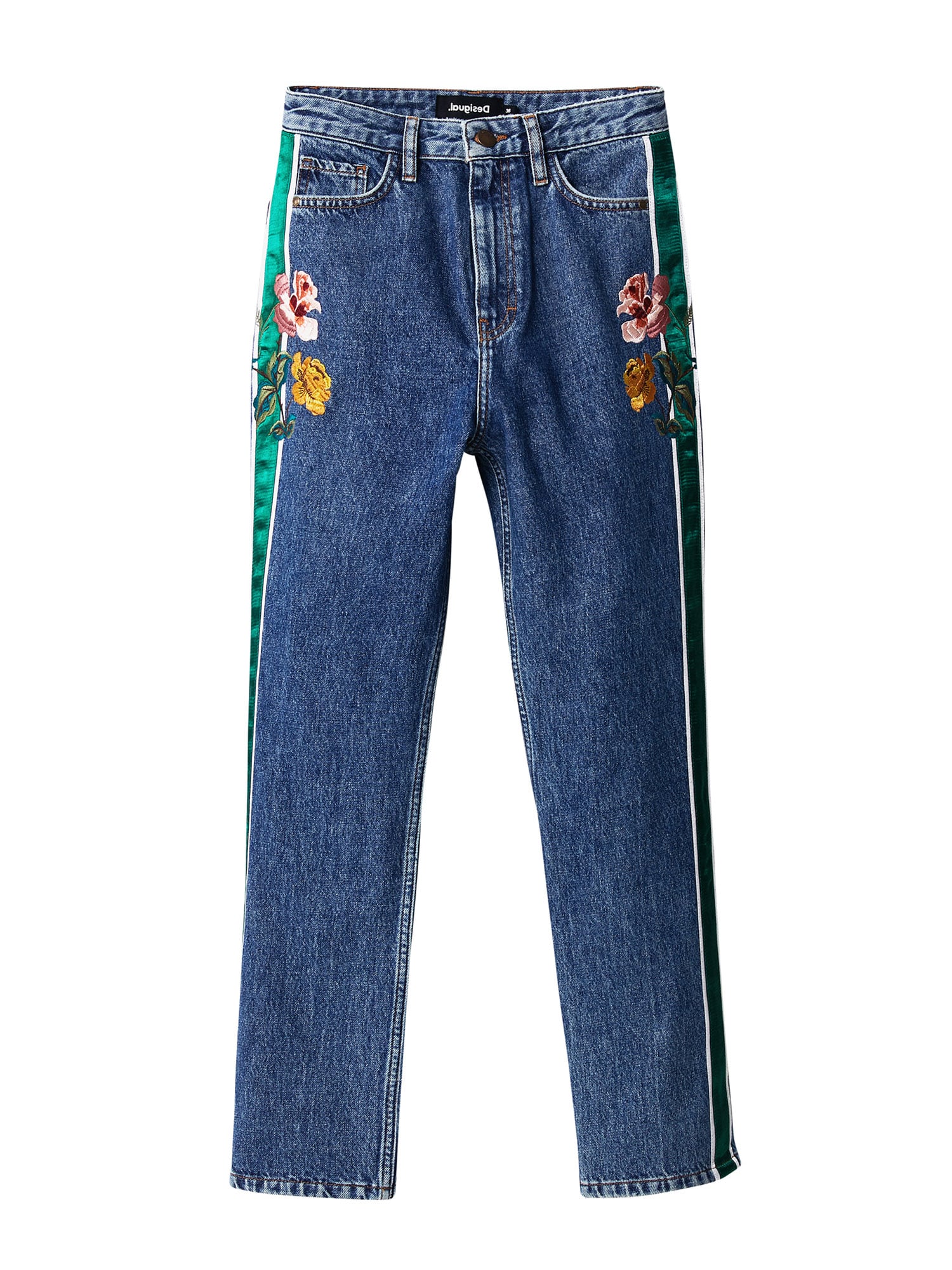Desigual Farmer 'ALEJANDRA'  kék farmer / narancs / rózsa / jáde
