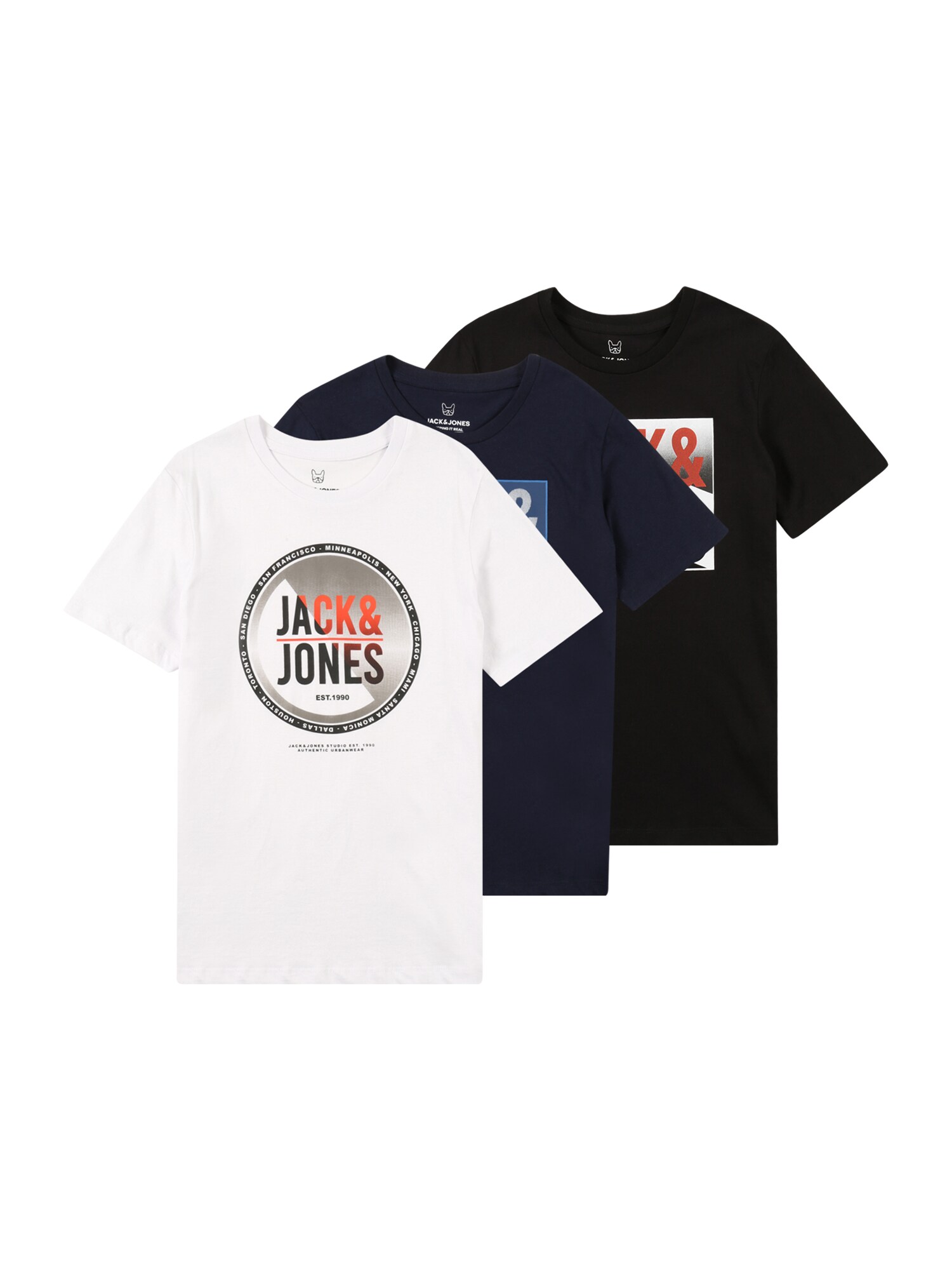 Jack & Jones Junior Póló  vegyes színek / fehér / fekete / éjkék